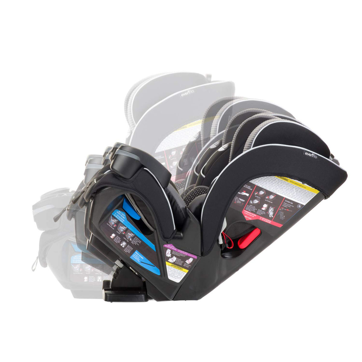 Evenflo EveryFit 39312376 4 in 1 Convertible Car Seat, 10 and Under, Olympus - VMInnovations
