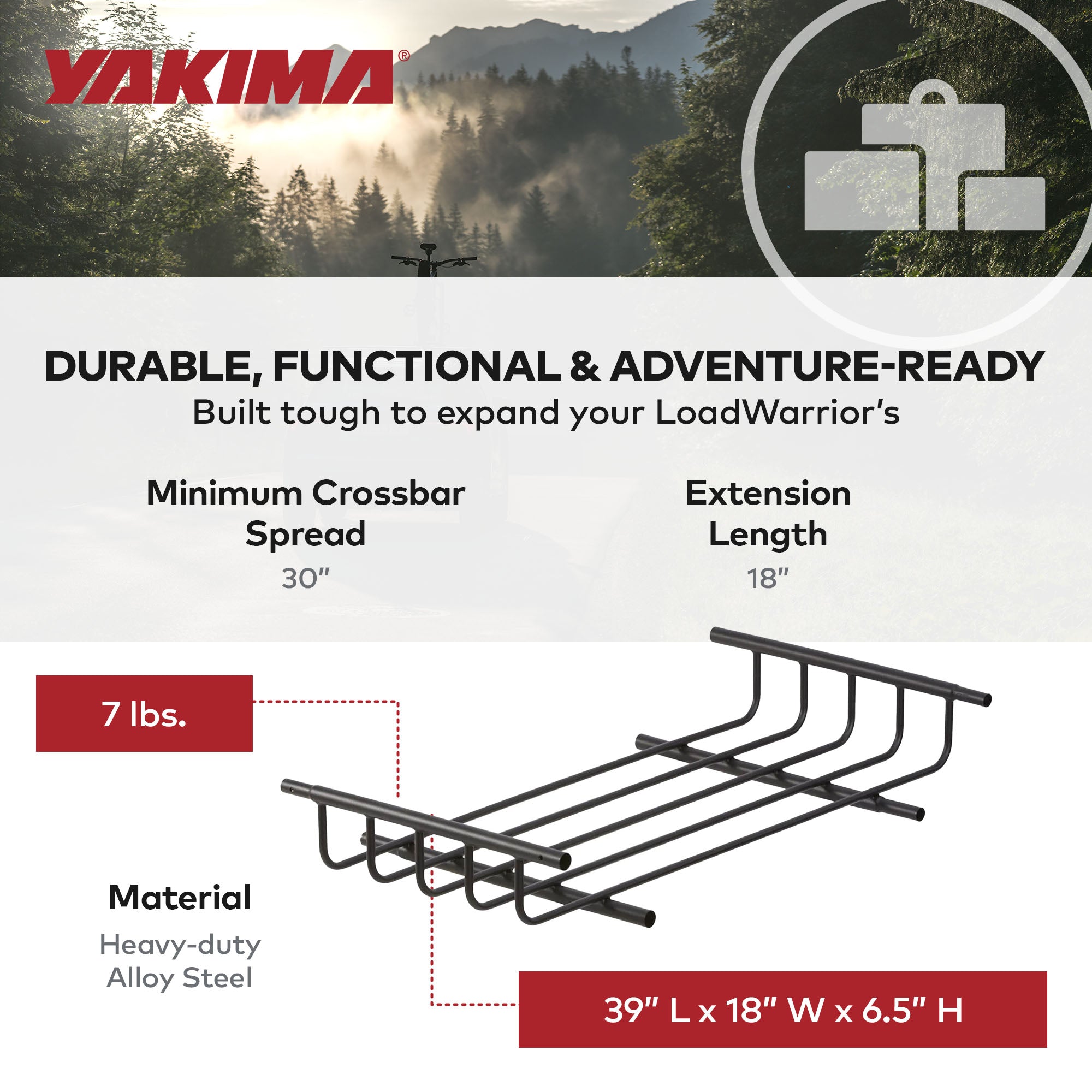 YAKIMA 18" Extension for LoadWarrior Rooftop Cargo Basket, Black (Used)