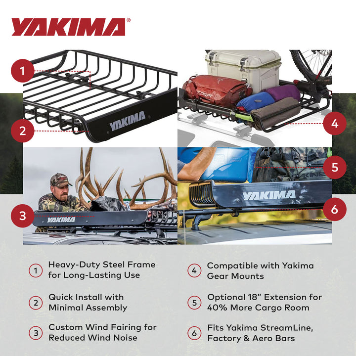 Yakima LoadWarrior Medium Sized Cargo Basket For All Yakima StreamLine Crossbars - VMInnovations