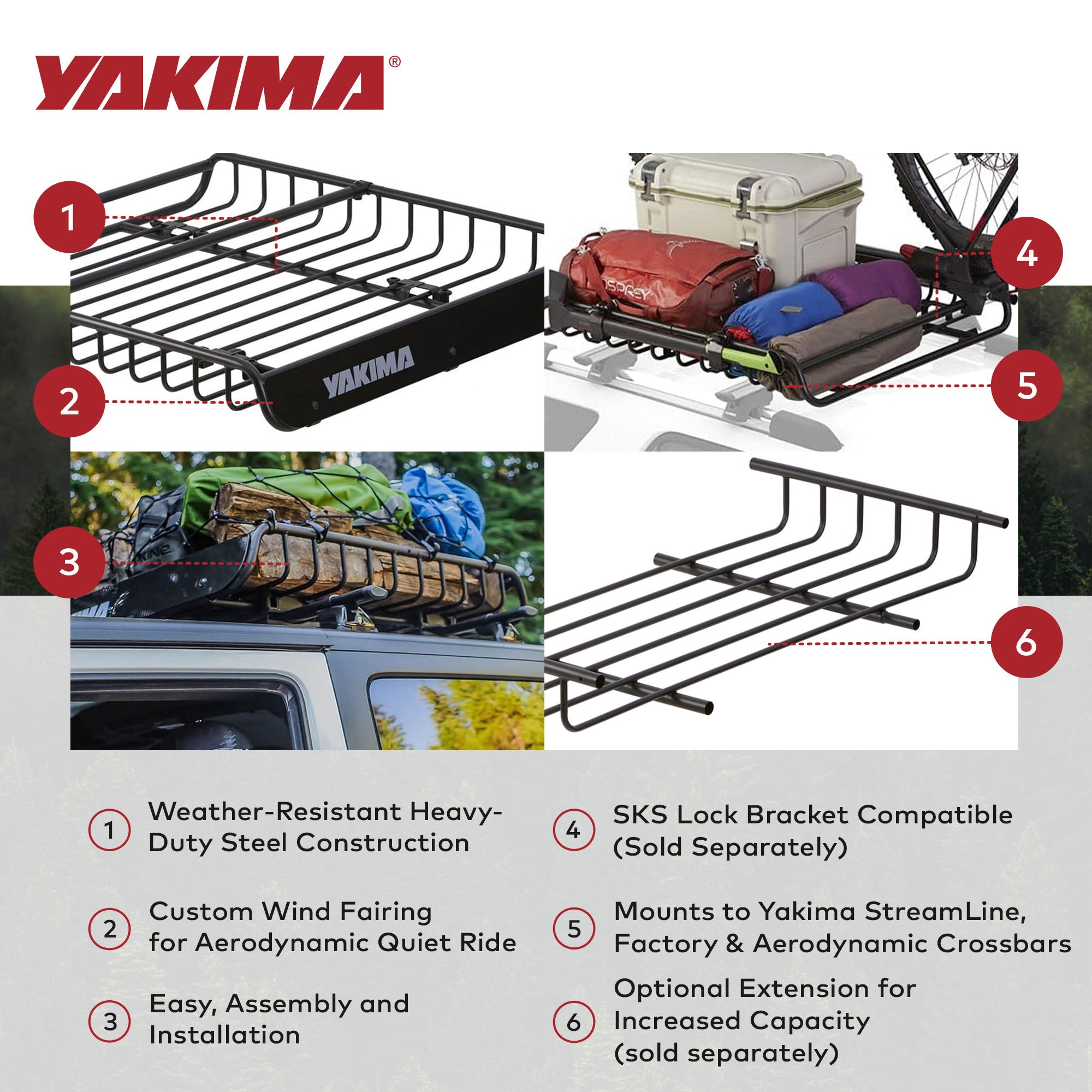 Yakima MegaWarrior Large Sized Cargo Basket For All Yakima StreamLine Crossbars - VMInnovations