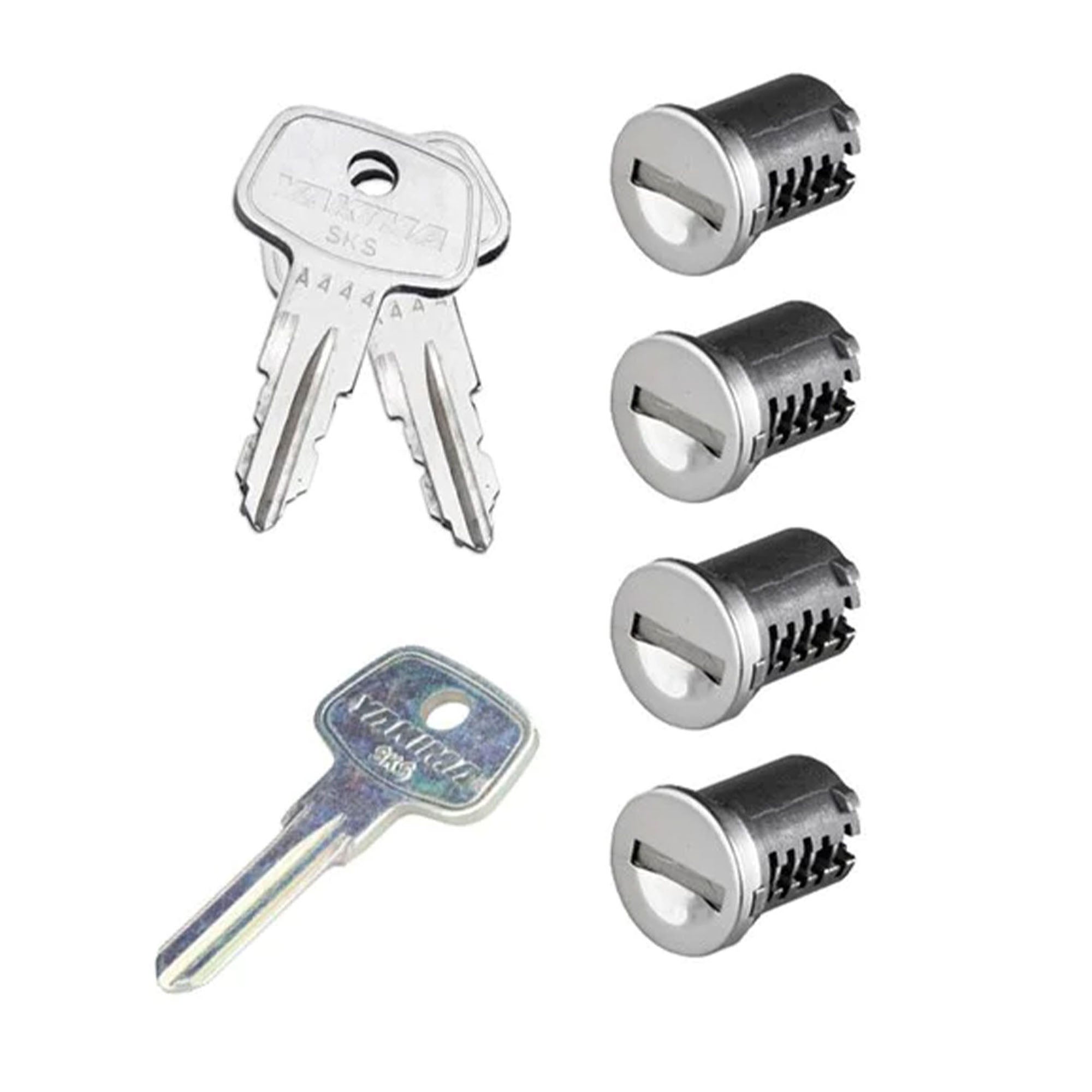 Yakima Car Rack System Component SKS Lock Cylinder Core Kit with Key (4 Pack) - VMInnovations
