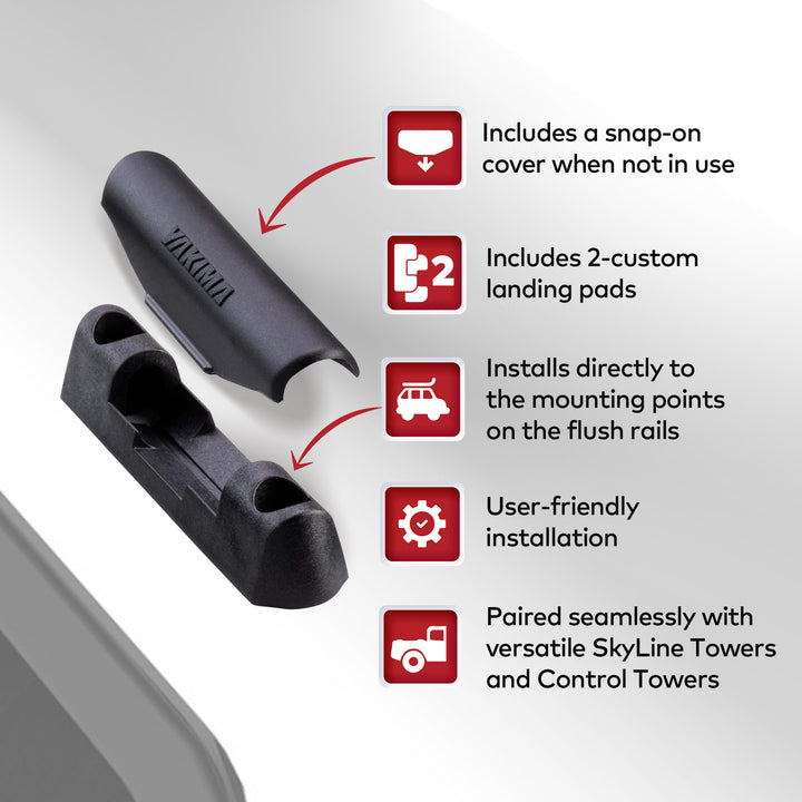 YAKIMA Landing Pad 4, Fixed Point Mounts, Select Chrysler/Dodge/Land Rover Model - VMInnovations