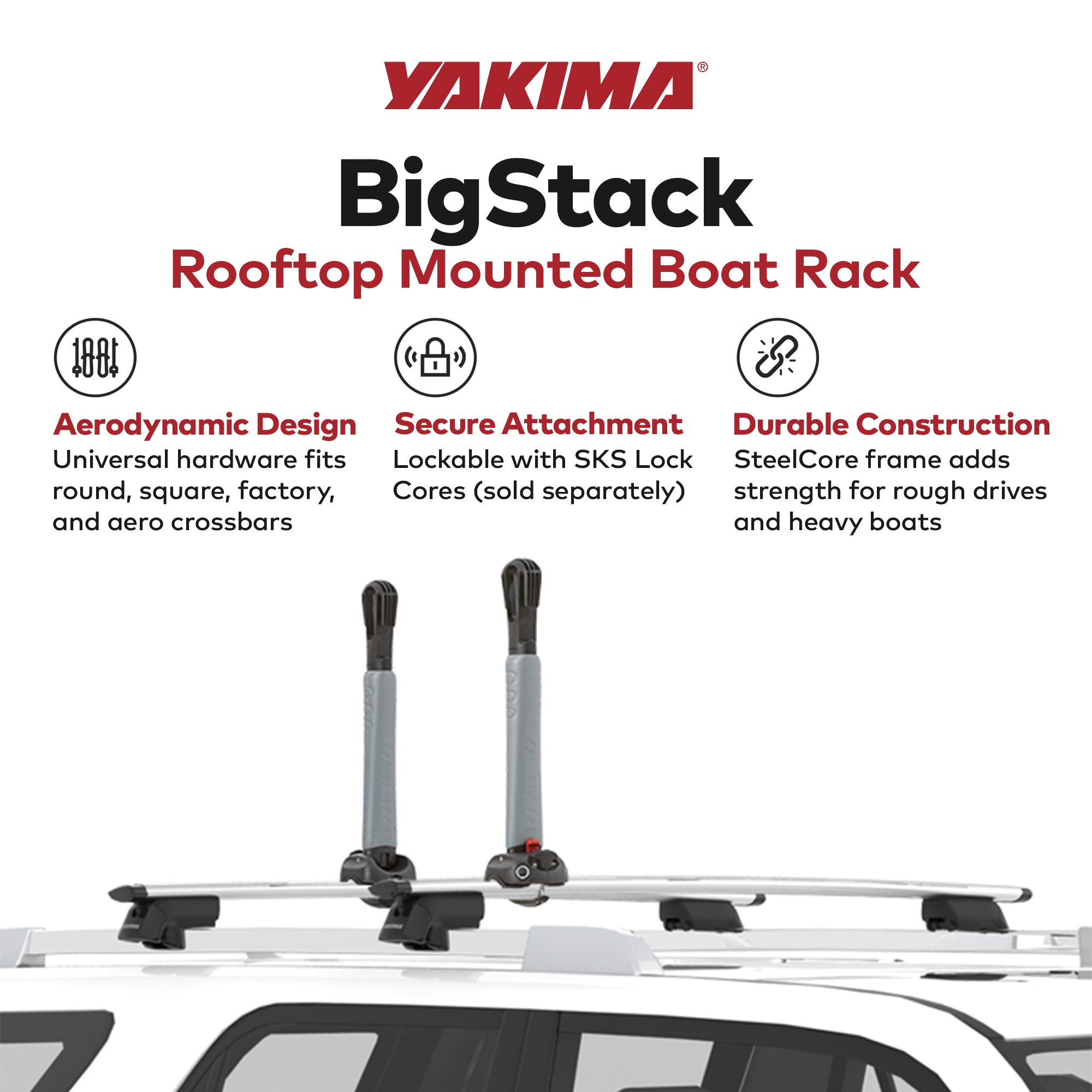 Yakima BigStack Foldable Steel Versatile Kayak Stacker Carries Up to 4 Boats - VMInnovations