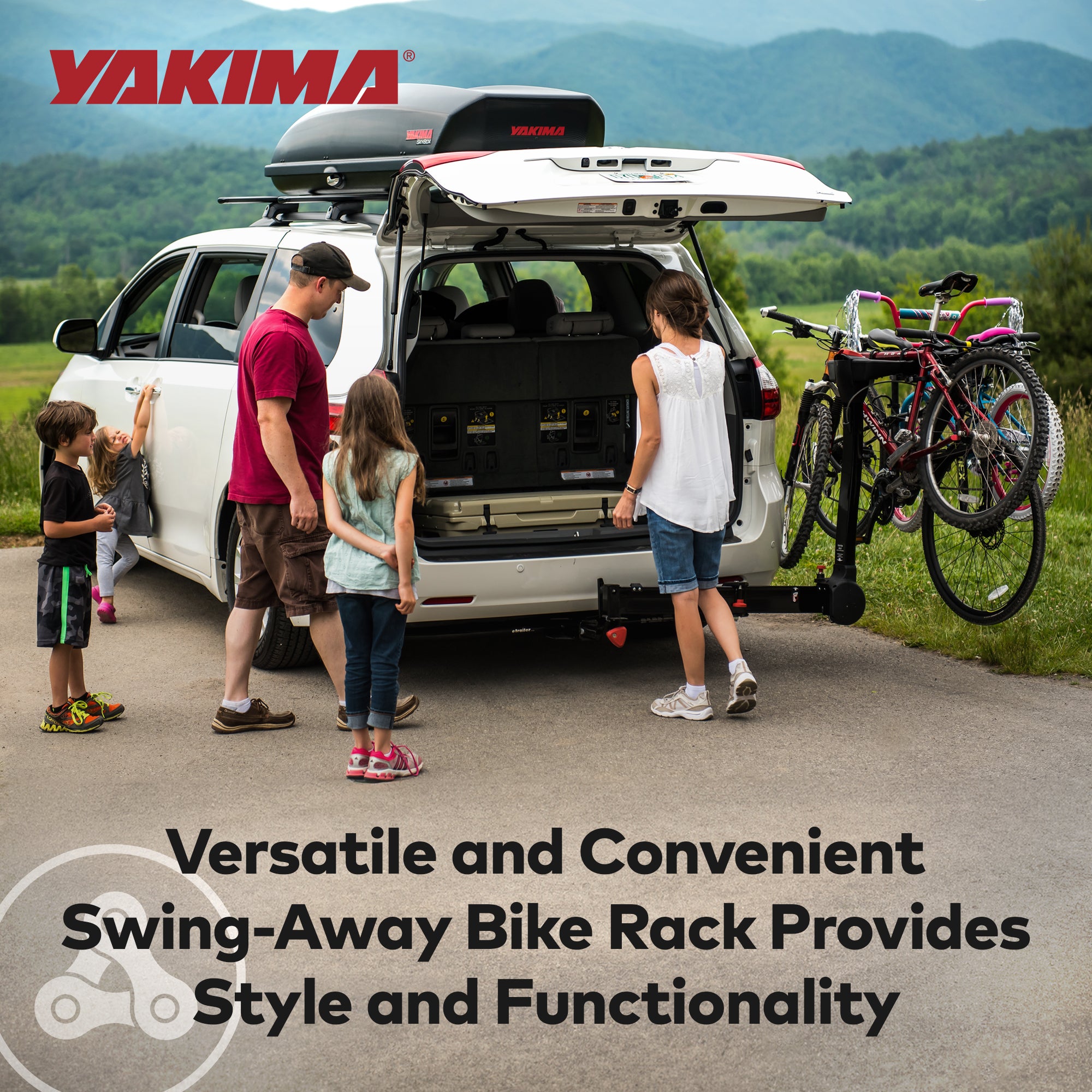 Yakima FullSwing Premium Swing-Away Bike Rack & TubeTop Hitch Mounted Bike Rack