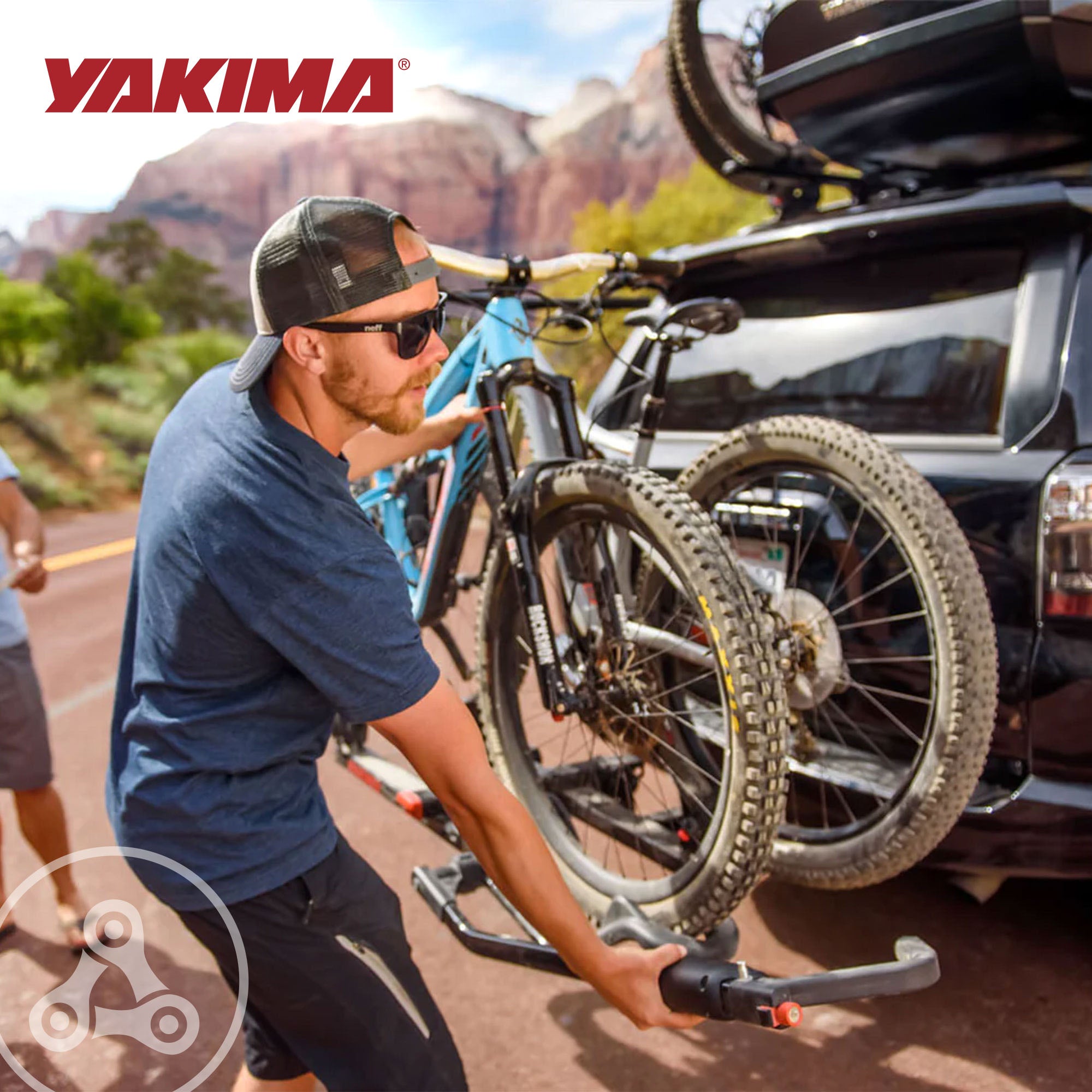 Yakima HoldUp 2 Bike 1.25" Hitch Bicycle Bike Rack w/SKS Locks, Black (Used)