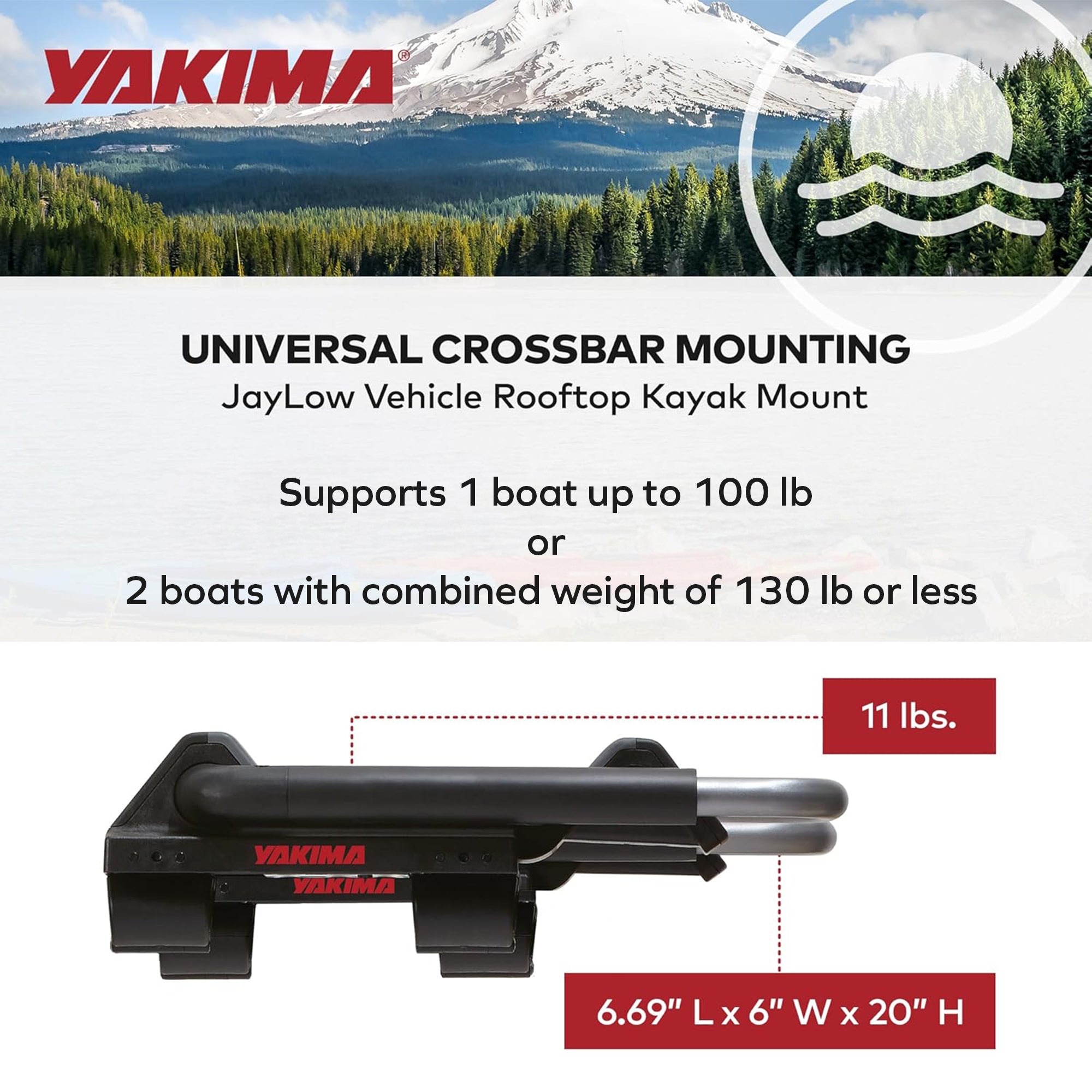 Yakima JayLow Rooftop Mounted Kayak Rack and 4 Pack Car Rack SKS Lock Cylinders - VMInnovations