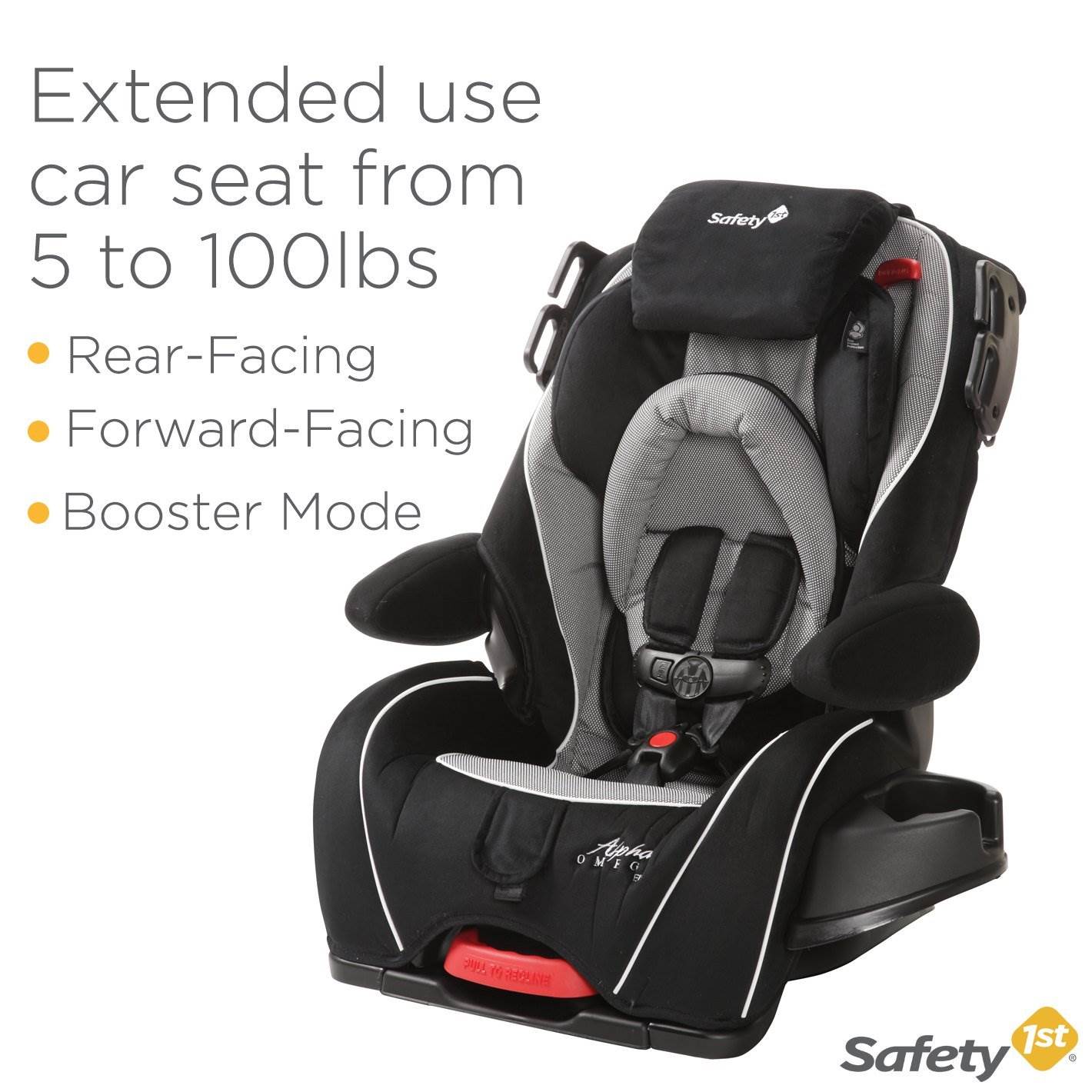 Safety 1st Alpha Omega Elite Convertible 3-in-1 Baby Car Seat Quartz (Open Box)