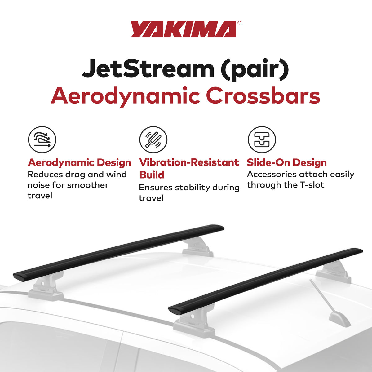 Yakima SkyBox NX XL 18 Cubic Foot Cargo Box and JetStreamRoof Rack Crossbars