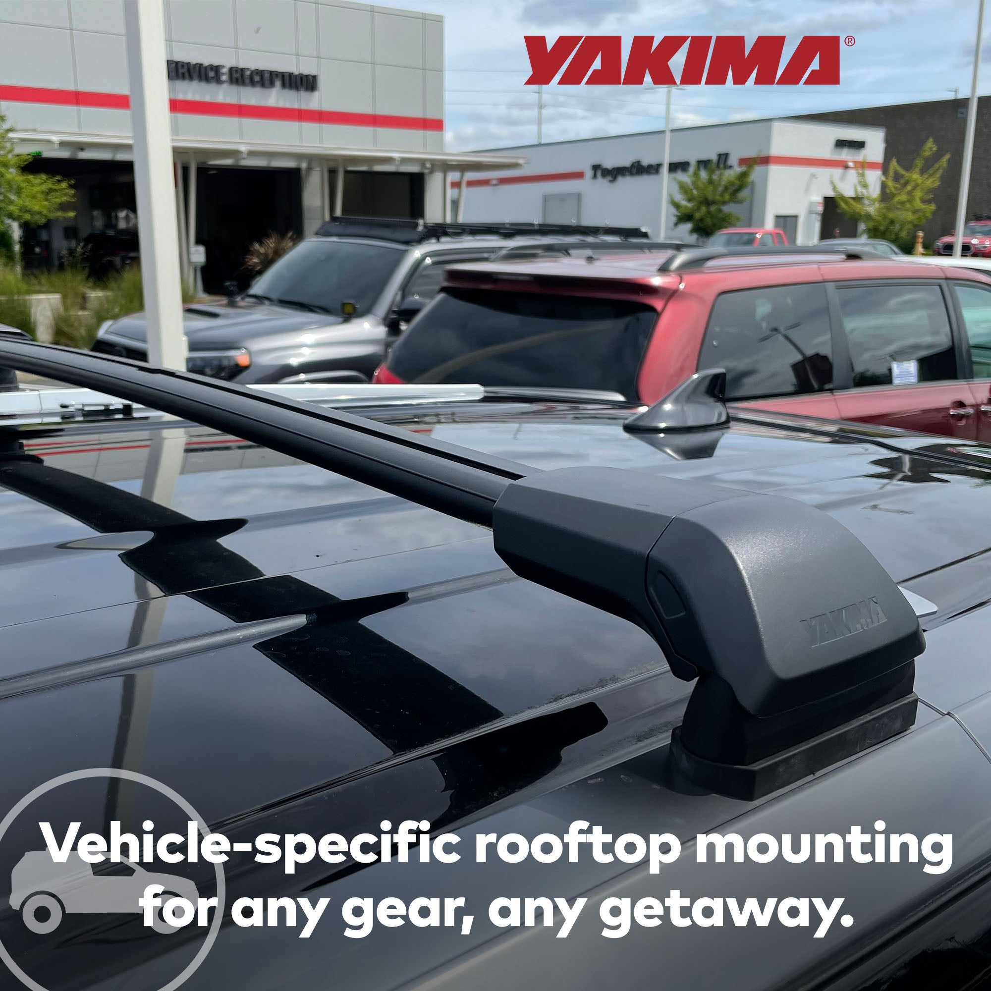 YAKIMA Landing Pad Fixed Point Tower, Compatible with 14-19 Toyota Highlander