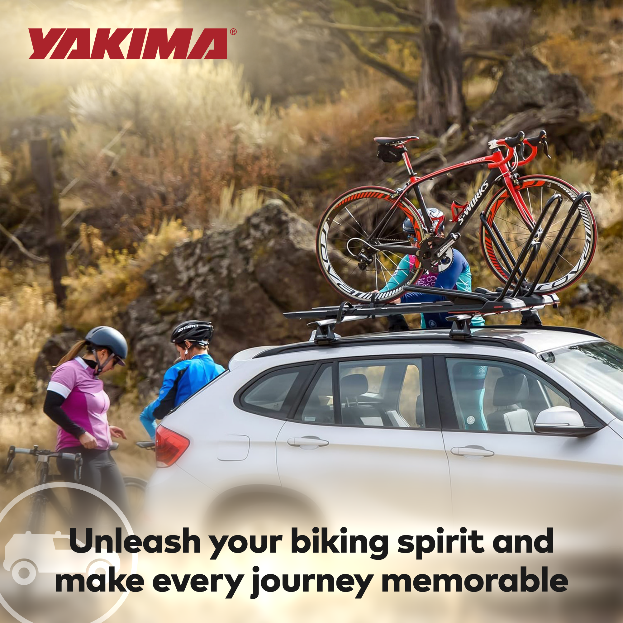Yakima HighRoad Rooftop Upright Bike Mount, Compatible w/StreamLine (For Parts) - VMInnovations