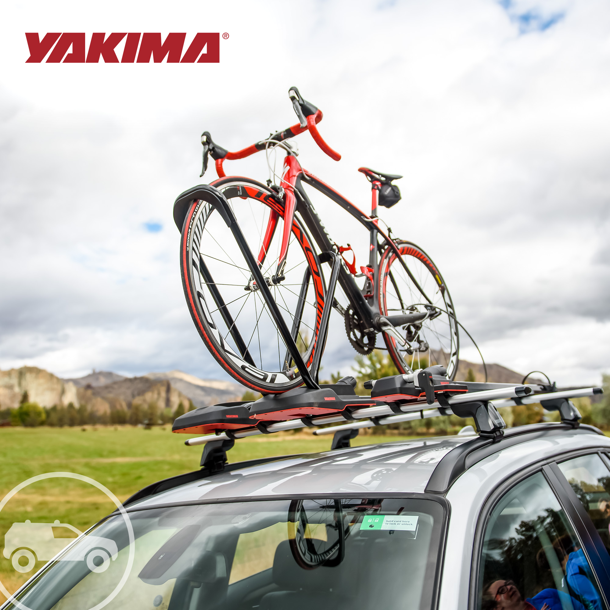 Yakima HighRoad Rooftop Upright Bike Mount, Compatible w/StreamLine (For Parts) - VMInnovations