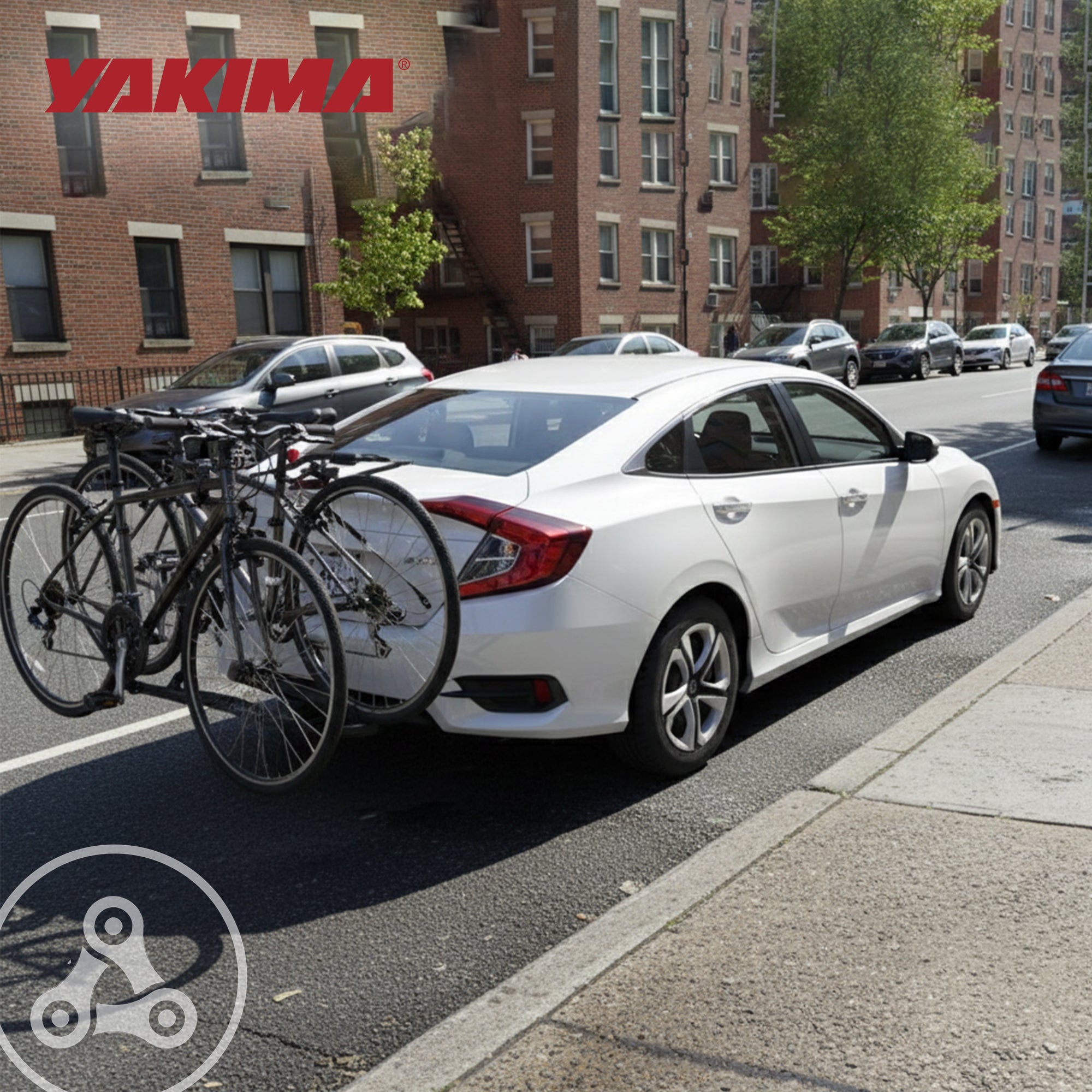 Yakima Car Trunk Compact Foldable 3 Bicycle Mount Rack Carrier, Black (Open Box) - VMInnovations