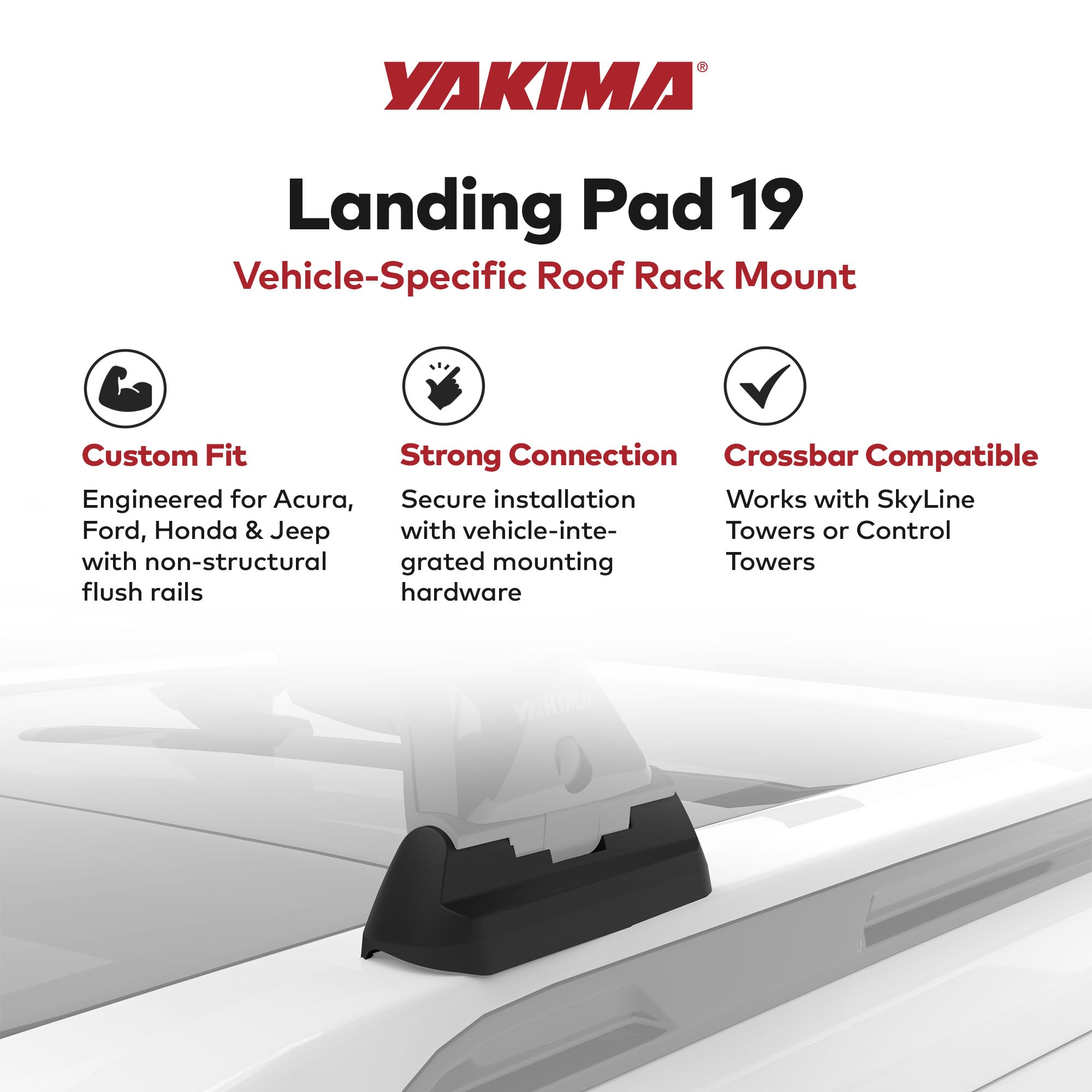 YAKIMA Landing Pad 19 Tower Mounting Accessory, Compatible with SkyLine Towers - VMInnovations
