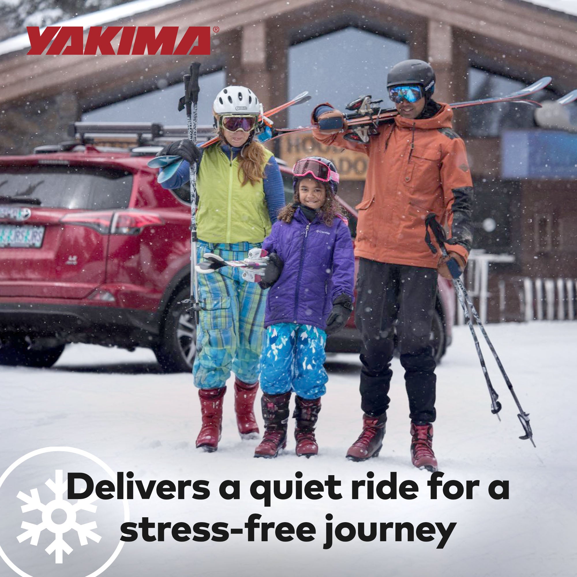 Yakima FreshTrack 6 Universal Car Roof Ski and Snowboard Rack, Black (Open Box)