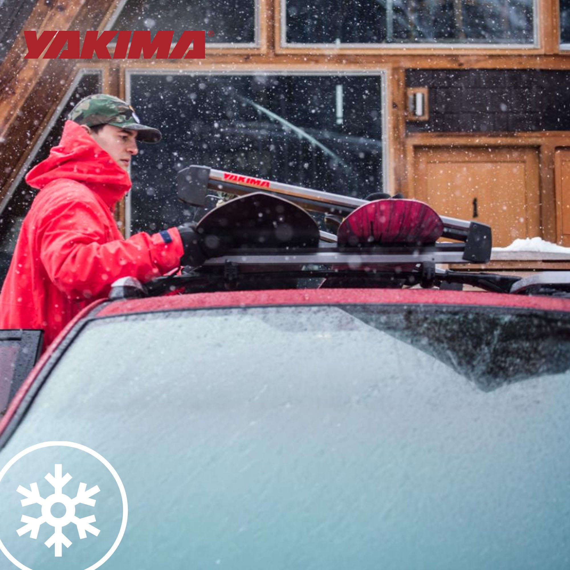 Yakima FreshTrack 6 Universal Car Roof Ski and Snowboard Rack, Black (Open Box)