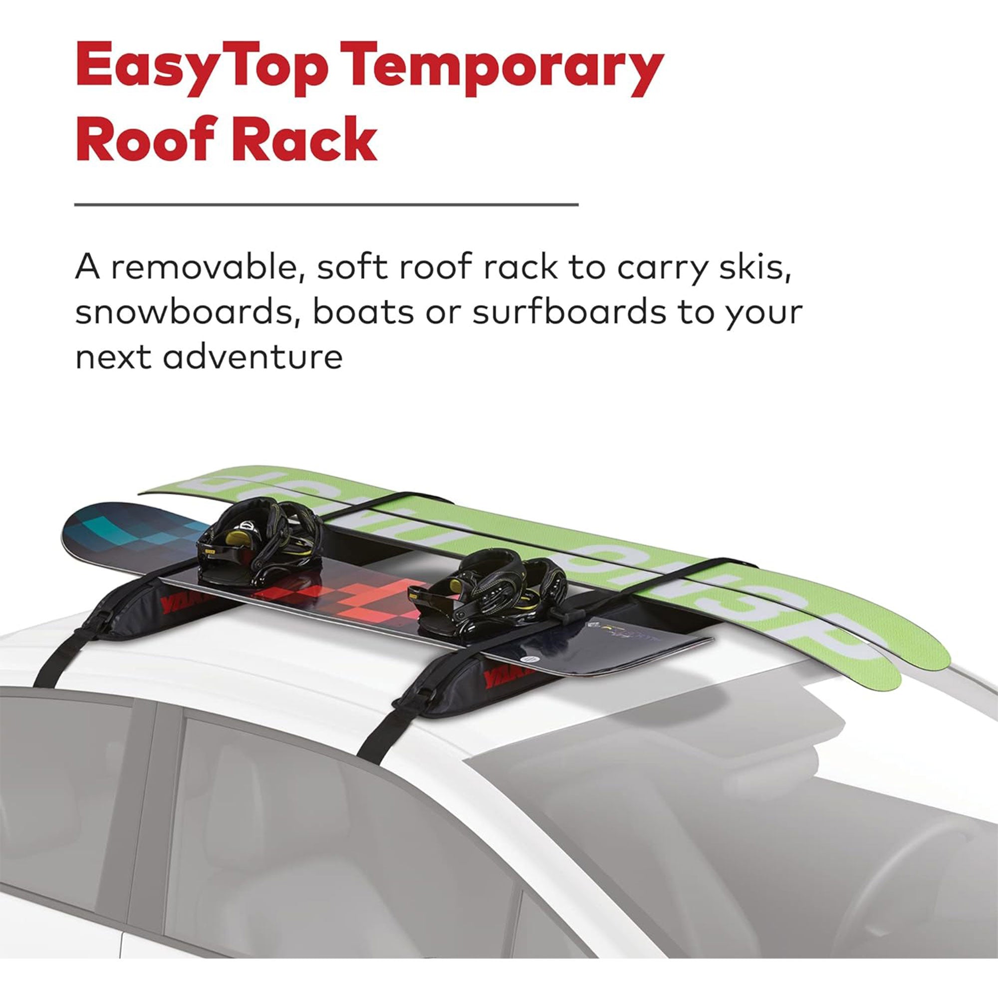 Yakima EasyTop Temporary Roof Rack with Heavy Duty Straps for Boats and Boards - VMInnovations