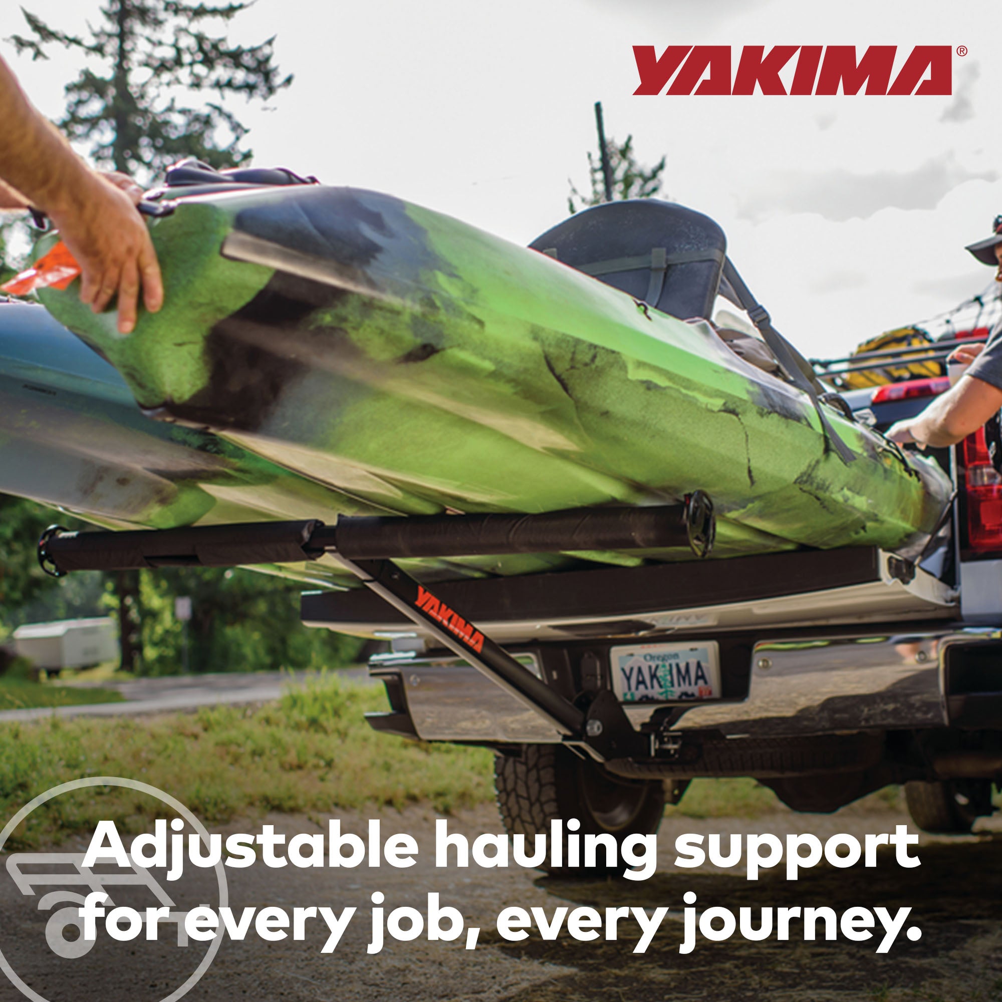 Yakima Aluminum Hitch Mounted Adjustable Truck Bed Extender Rack,Black(Open Box)