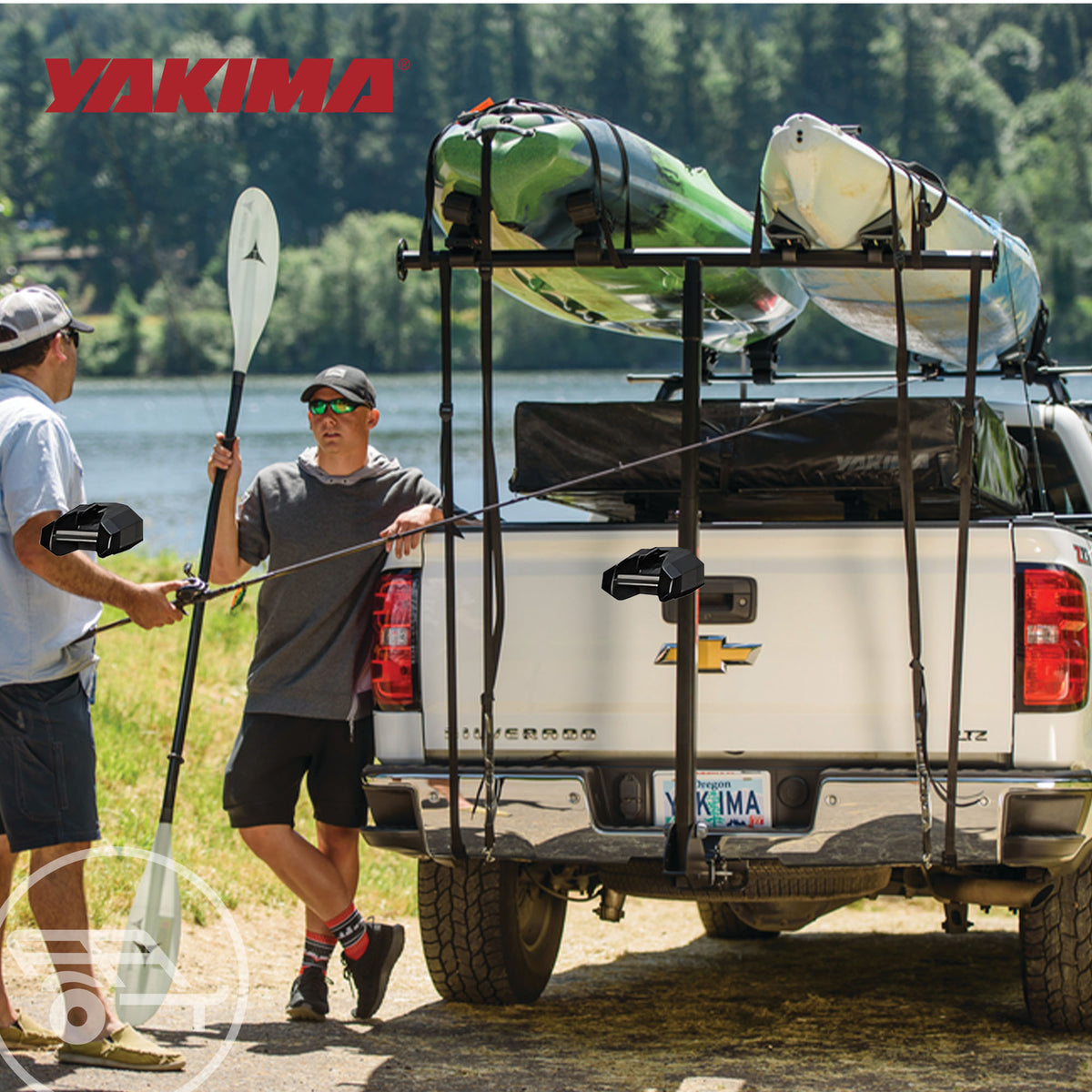 Yakima Aluminum Hitch Mounted Adjustable Truck Bed Extender Rack,Black(Open Box)