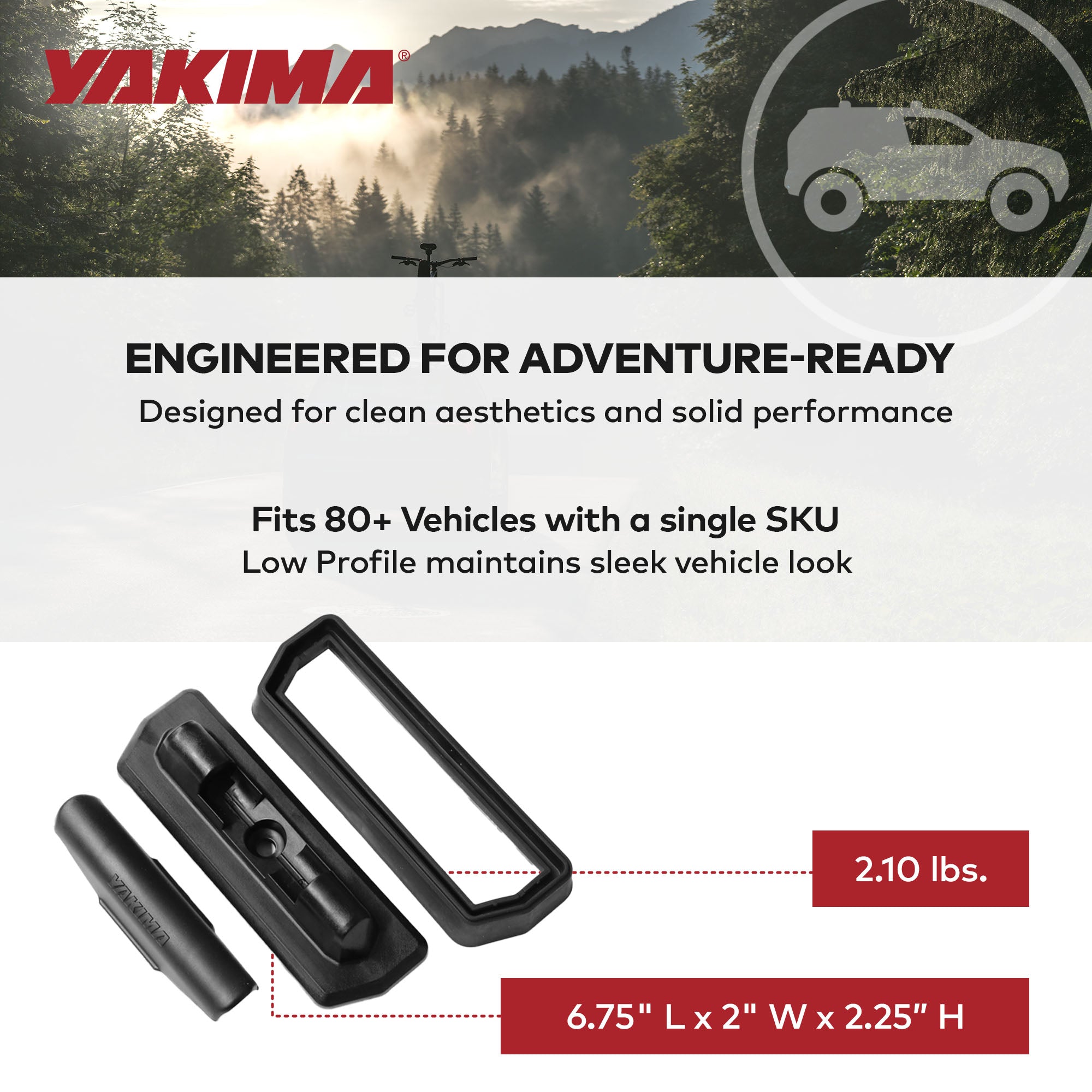 YAKIMA Profile Landing Pad 22 for Fixed Point Tower Installation, 4pc (Open Box) - VMInnovations