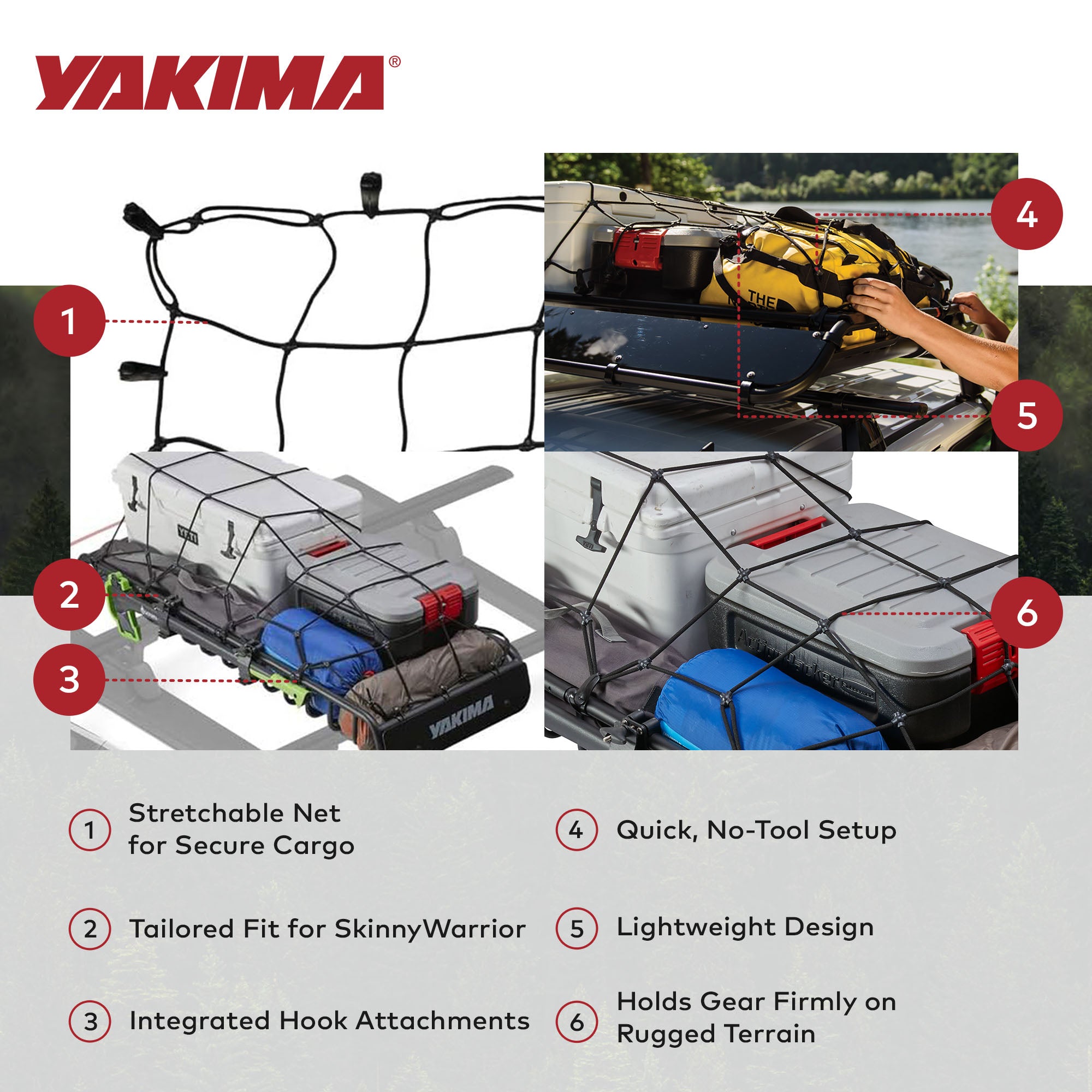 YAKIMA Cargo Basket Stretch Net for SkinnyWarrior And SkinnyWarrior Extension - VMInnovations