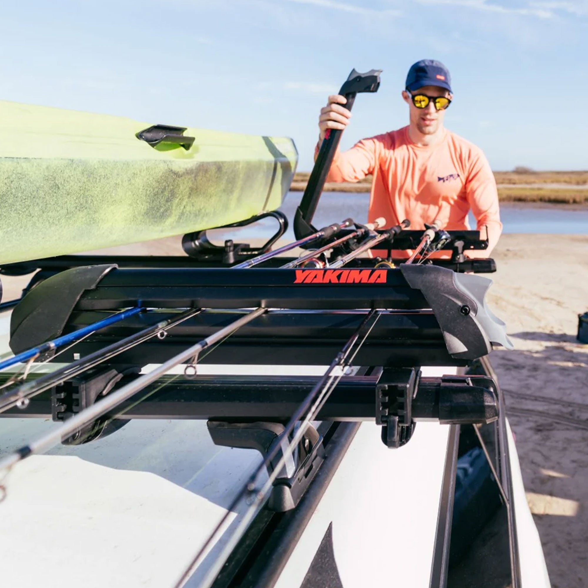 YAKIMA Padded Rooftop Rack Fishing Rod, Ski, & Snowboard Mount, Black (Used) - VMInnovations