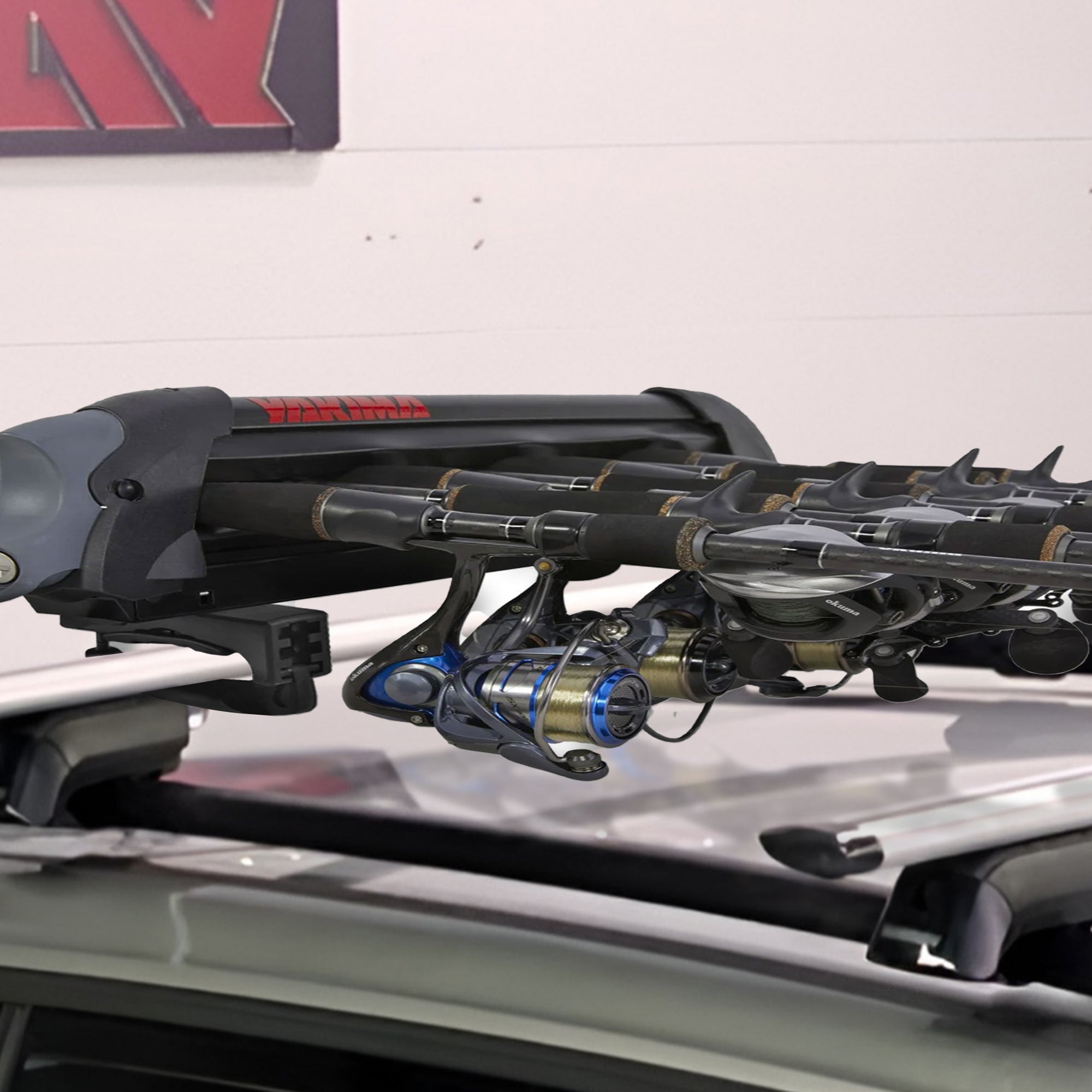 YAKIMA Padded Rooftop Rack Fishing Rod, Ski, & Snowboard Mount, Black (Used) - VMInnovations