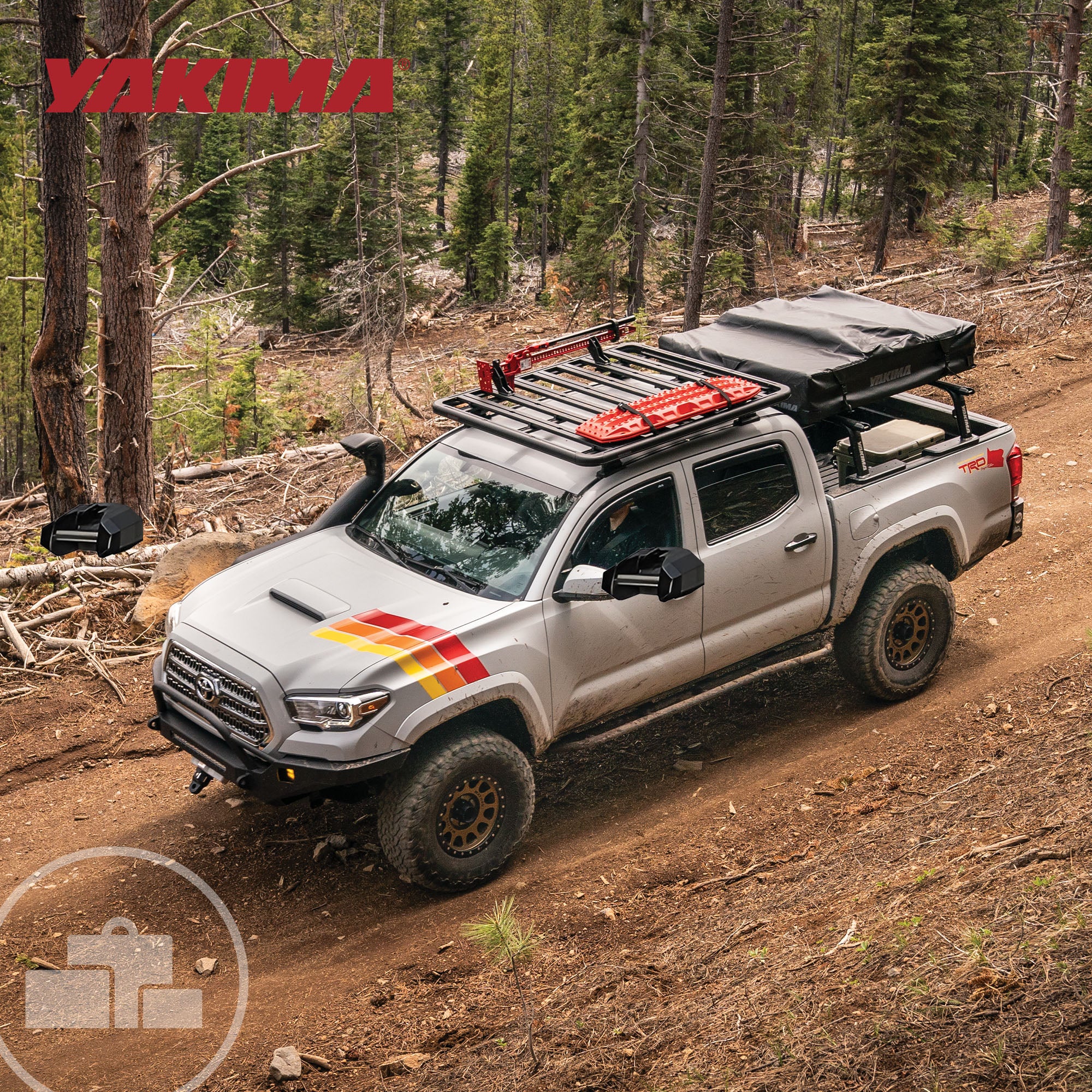 Yakima 76 by 65 Inch LockNLoad 3 Bar System Heavy Duty Roof Rack Platform, Black - VMInnovations
