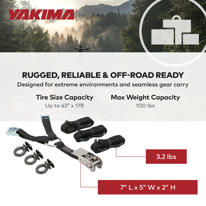 Yakima LockNLoad Wheel Restraint Spare Wheel Holder Kit for Roof Rack System - VMInnovations