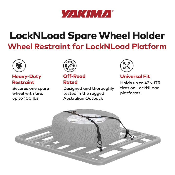 Yakima LockNLoad Wheel Restraint Spare Wheel Holder Kit for Roof Rack System - VMInnovations
