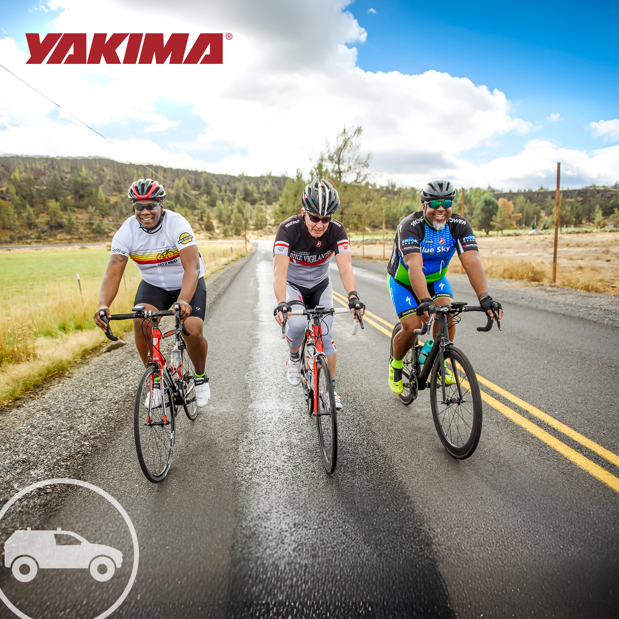 YAKIMA 84 by 49 Inch LockNLoad 3 Bar System Heavy Duty Roof Rack Platform, Black - VMInnovations