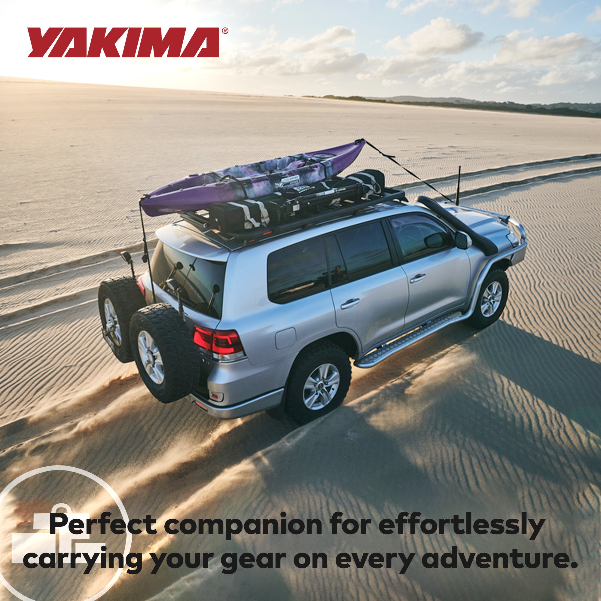 Yakima 55 by 49 Inch LockNLoad 3 Bar System Heavy Duty Roof Rack Platform, Black - VMInnovations