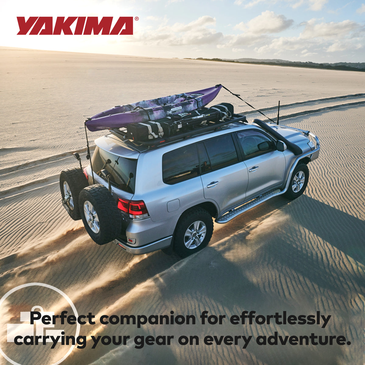 Yakima 55-49" LockNLoad 3 Bar Heavy Duty Roof Rack Platform, Black(For Parts)