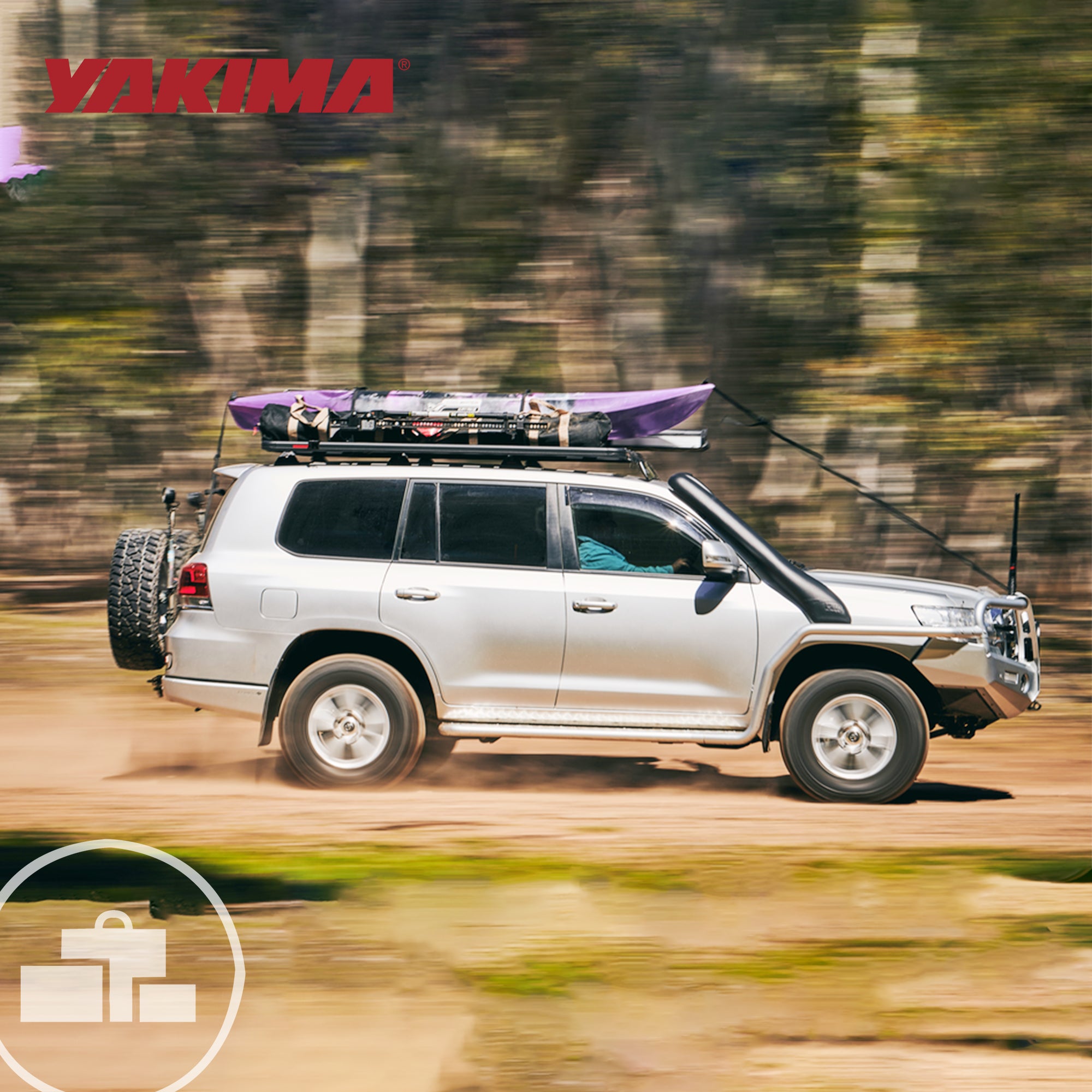 Yakima 55 by 49 Inch LockNLoad 3 Bar System Heavy Duty Roof Rack Platform, Black - VMInnovations