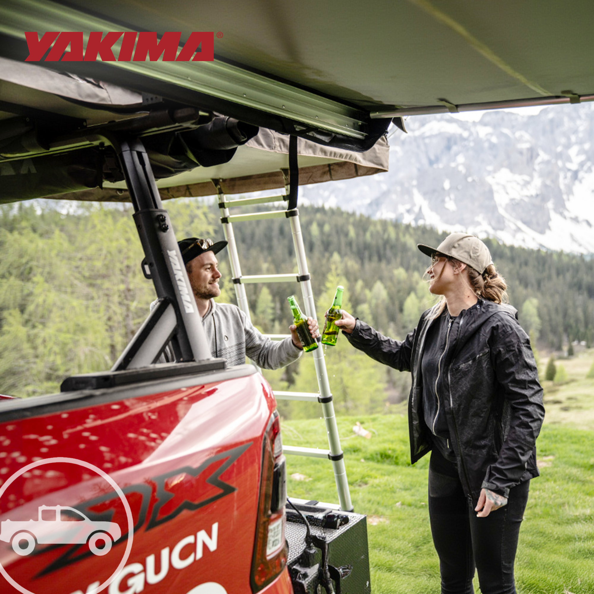 Yakima Aluminum HD Towers with Tonneau Kit Mounting Hardware, Black (Used) - VMInnovations