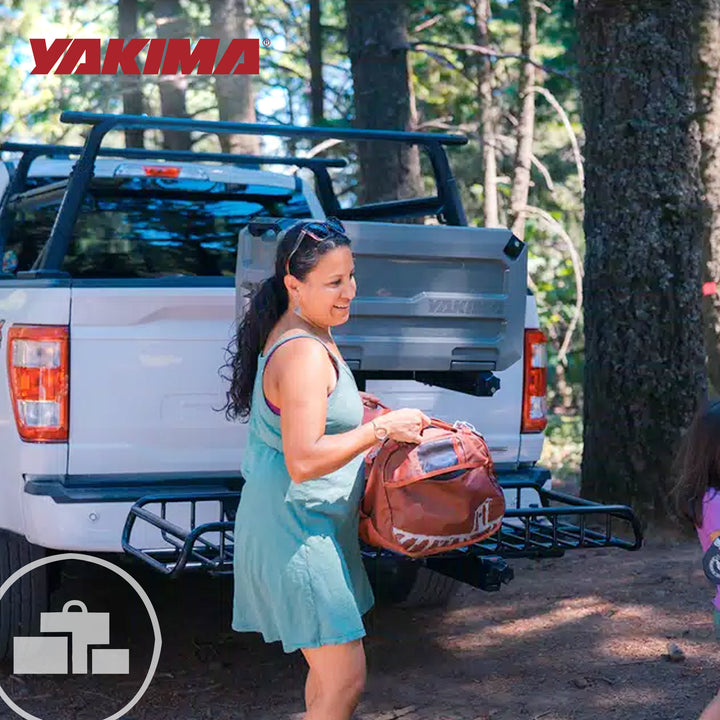 Yakima EXO WarriorWheels Sturdy Heavy Duty Aluminum Cargo Basket Cart Kit, Black - VMInnovations