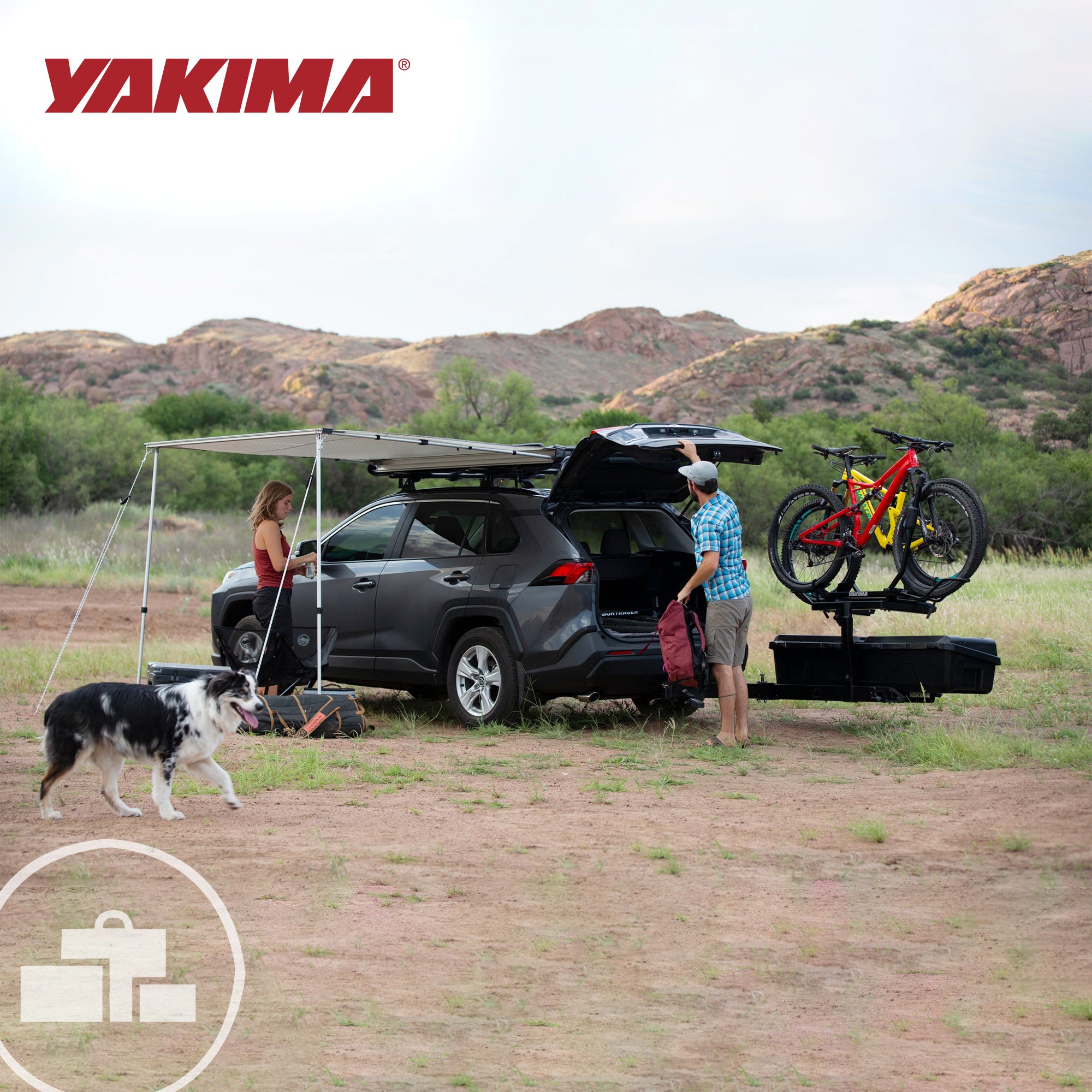 Yakima EXO TopShelf Second Level Hitch Base Rack Storage System with 2 SKS Locks