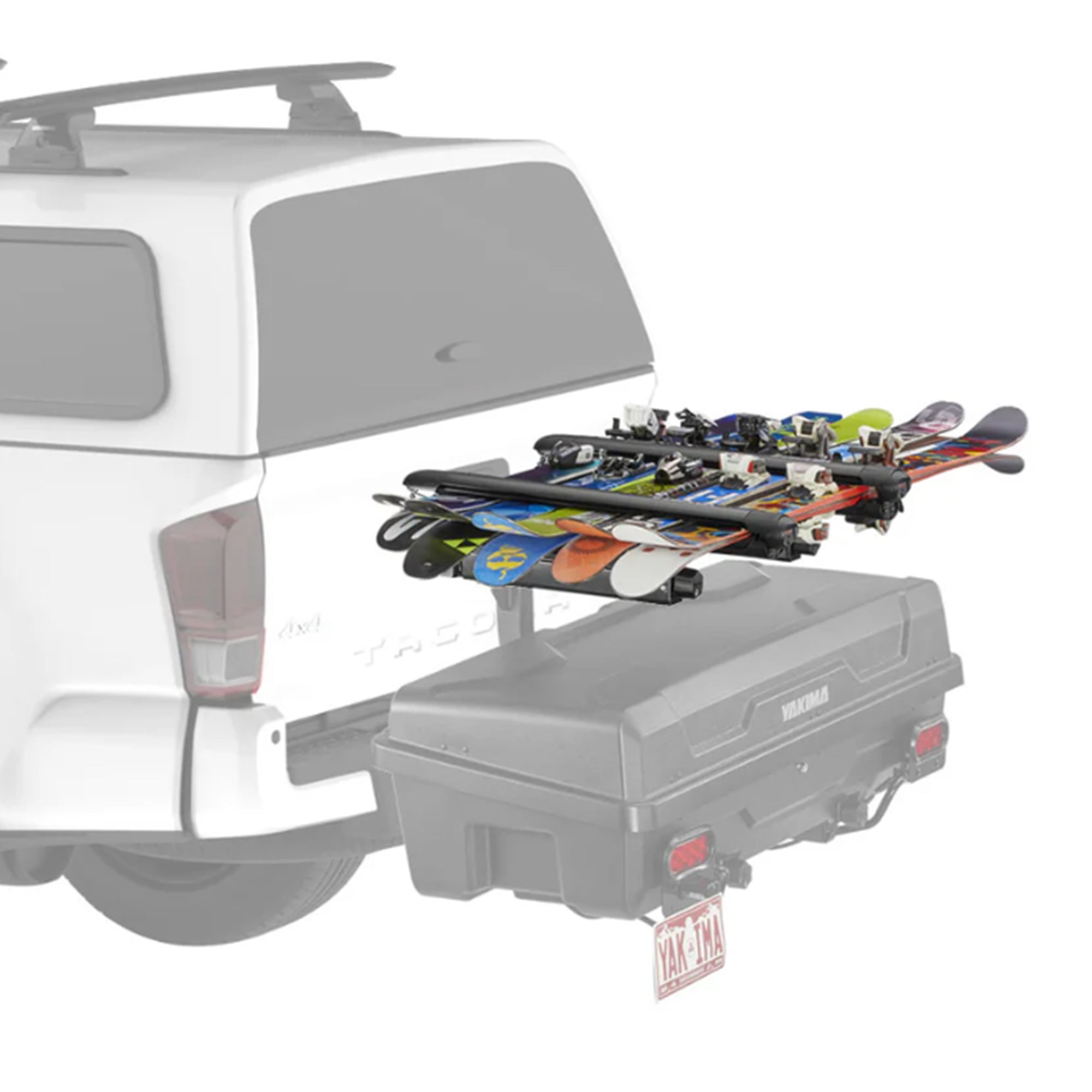 Yakima EXO SnowBank 5 Ski or 4 Snowboard Universal Mount Travel Roof Rack, Black - VMInnovations