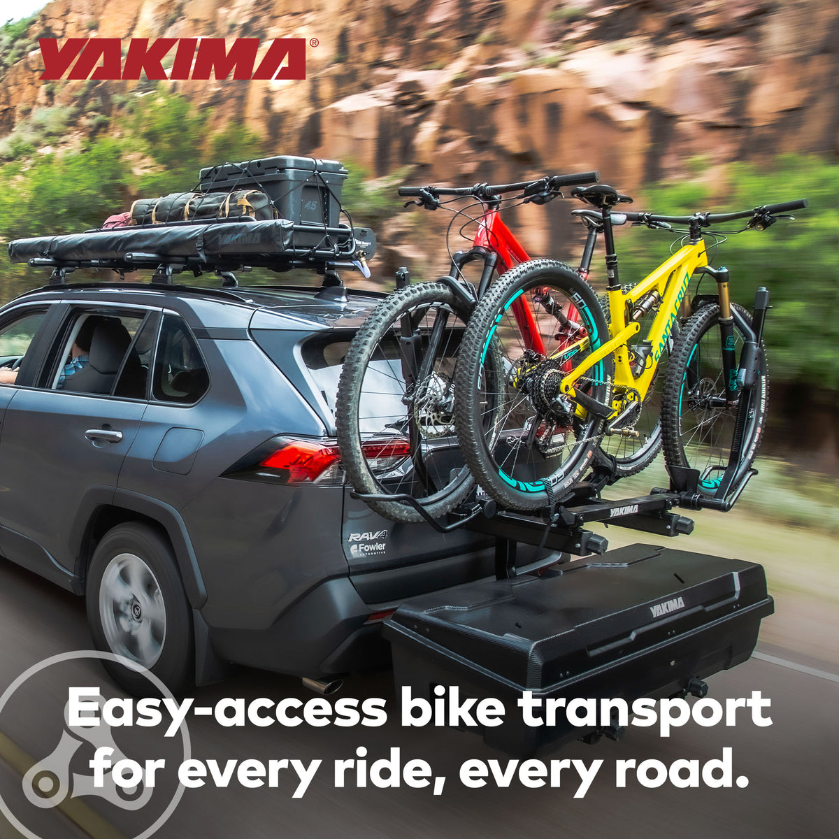 Yakima EXO DoubleUp 2 Bike Capacity for EXO SwingBase or EXO TopShelf, Black