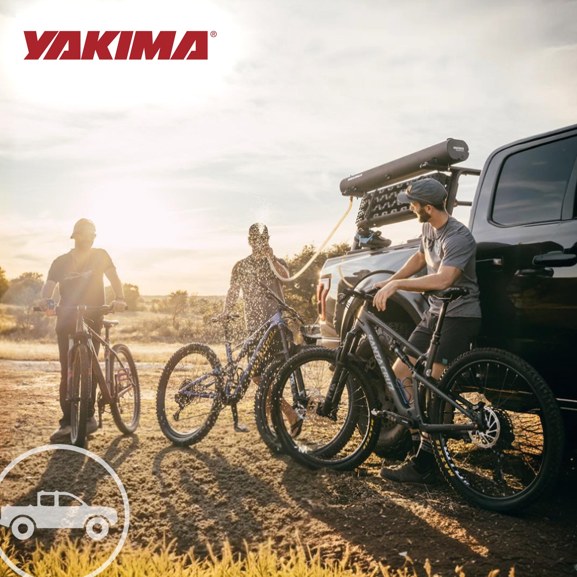 YAKIMA RoadShower 10 Gal Portable Pressurized Water Storage, Black (Open Box) - VMInnovations