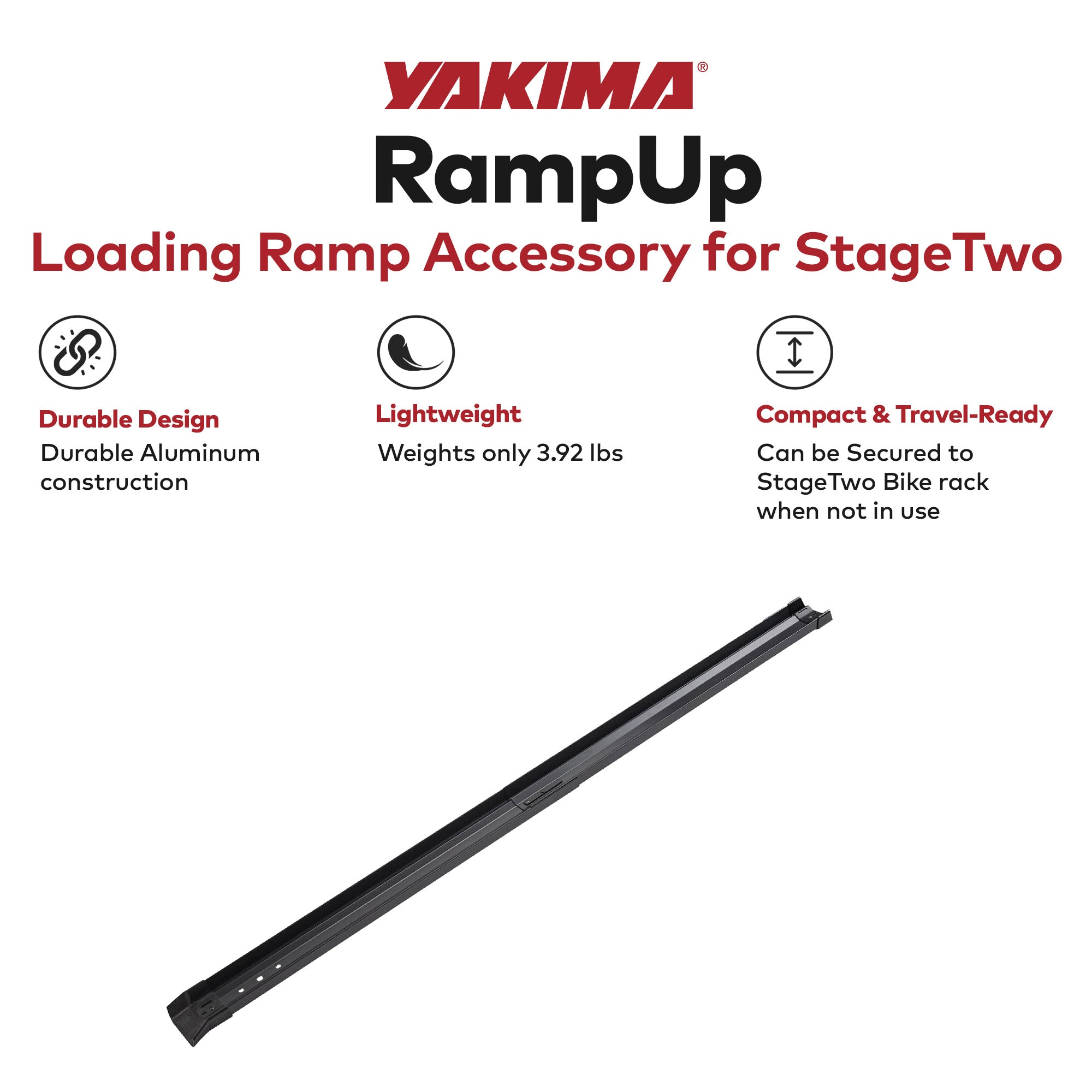 YAKIMA RampUp Bicycle Loading Ramp, Aluminum Bike Rack Hitch Mount (Open Box)