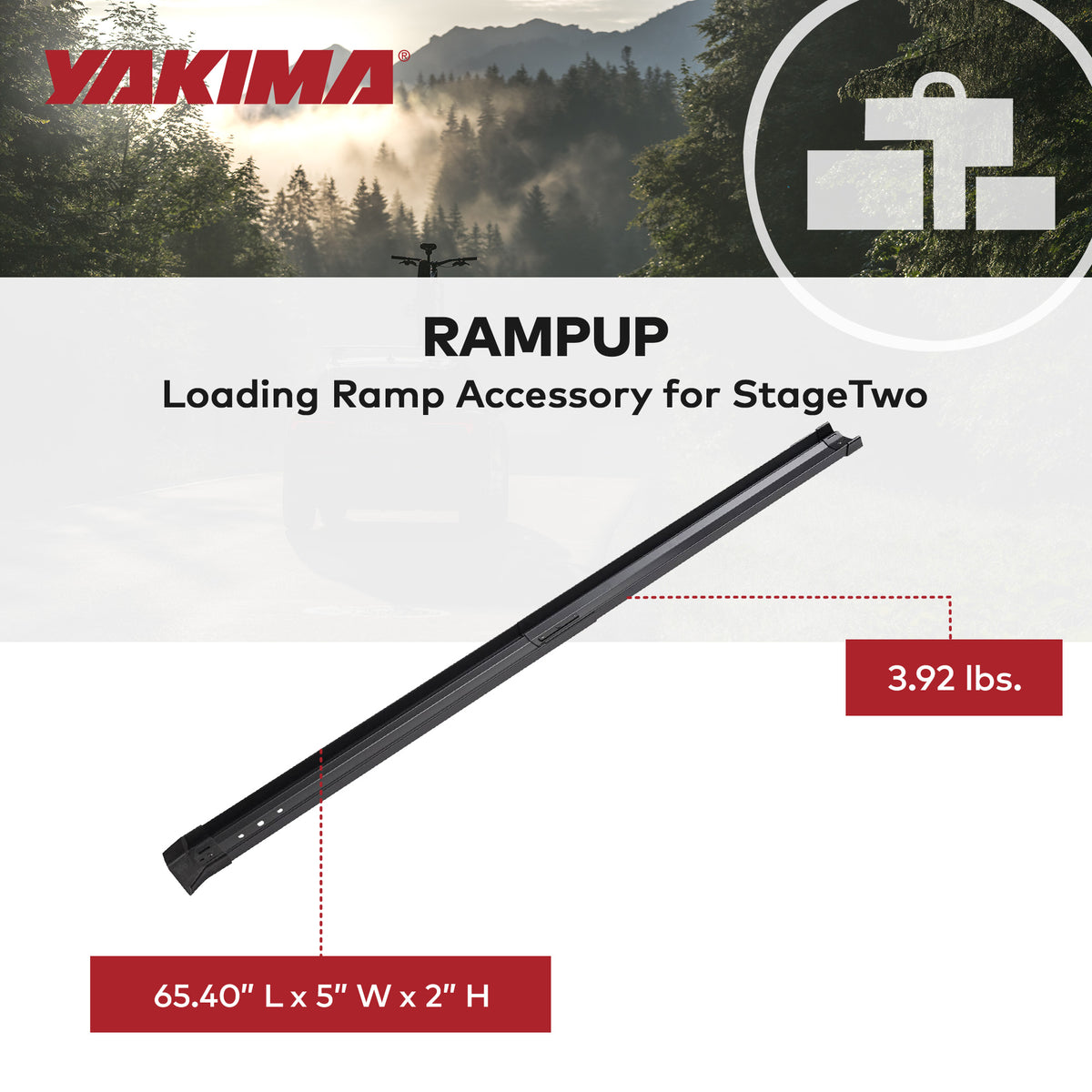 YAKIMA RampUp Bicycle Loading Ramp, Aluminum Bike Rack Hitch Mount (Open Box)