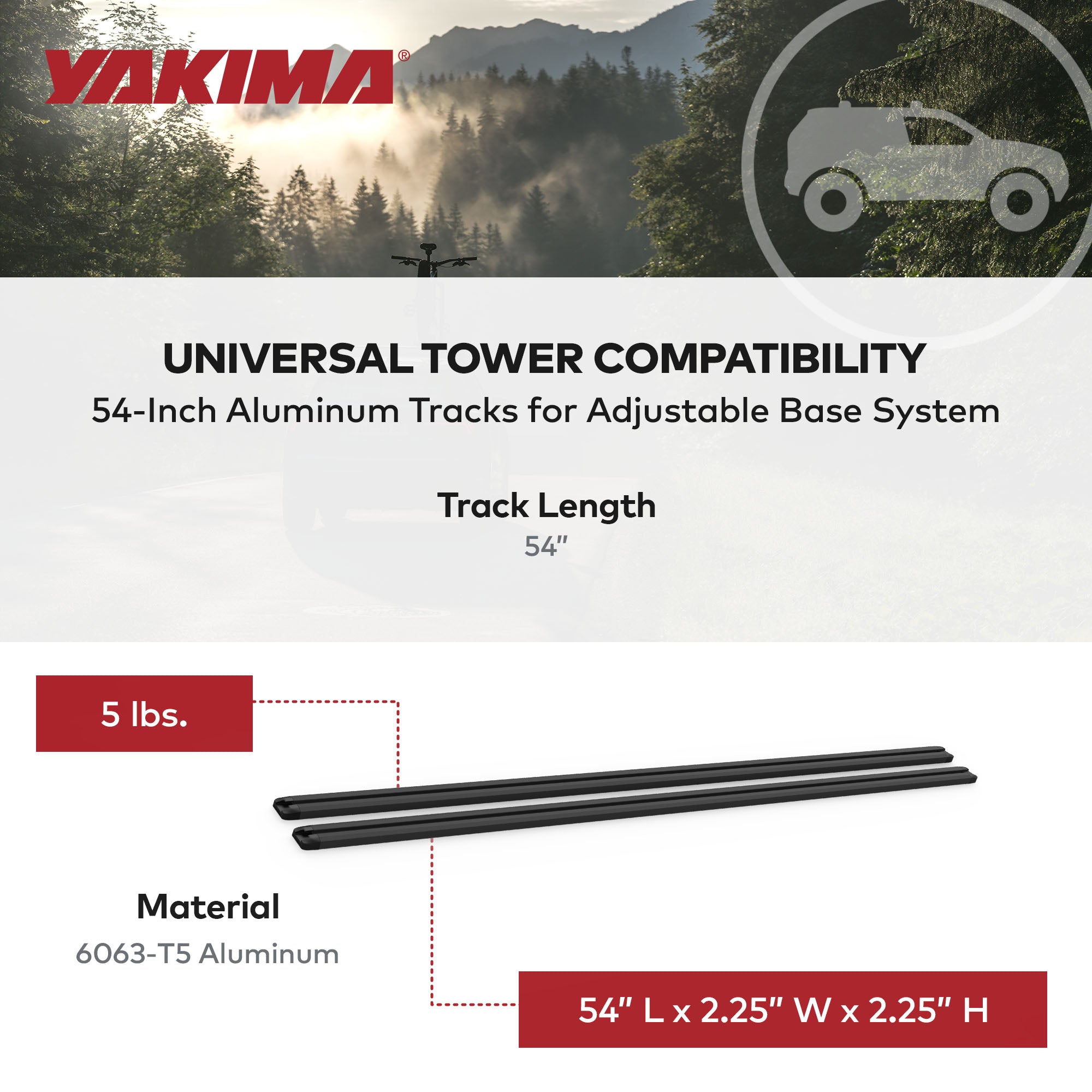 Yakima HD Track 54in Car Roof Top Rack Mounting System with CapNuts (For Parts) - VMInnovations