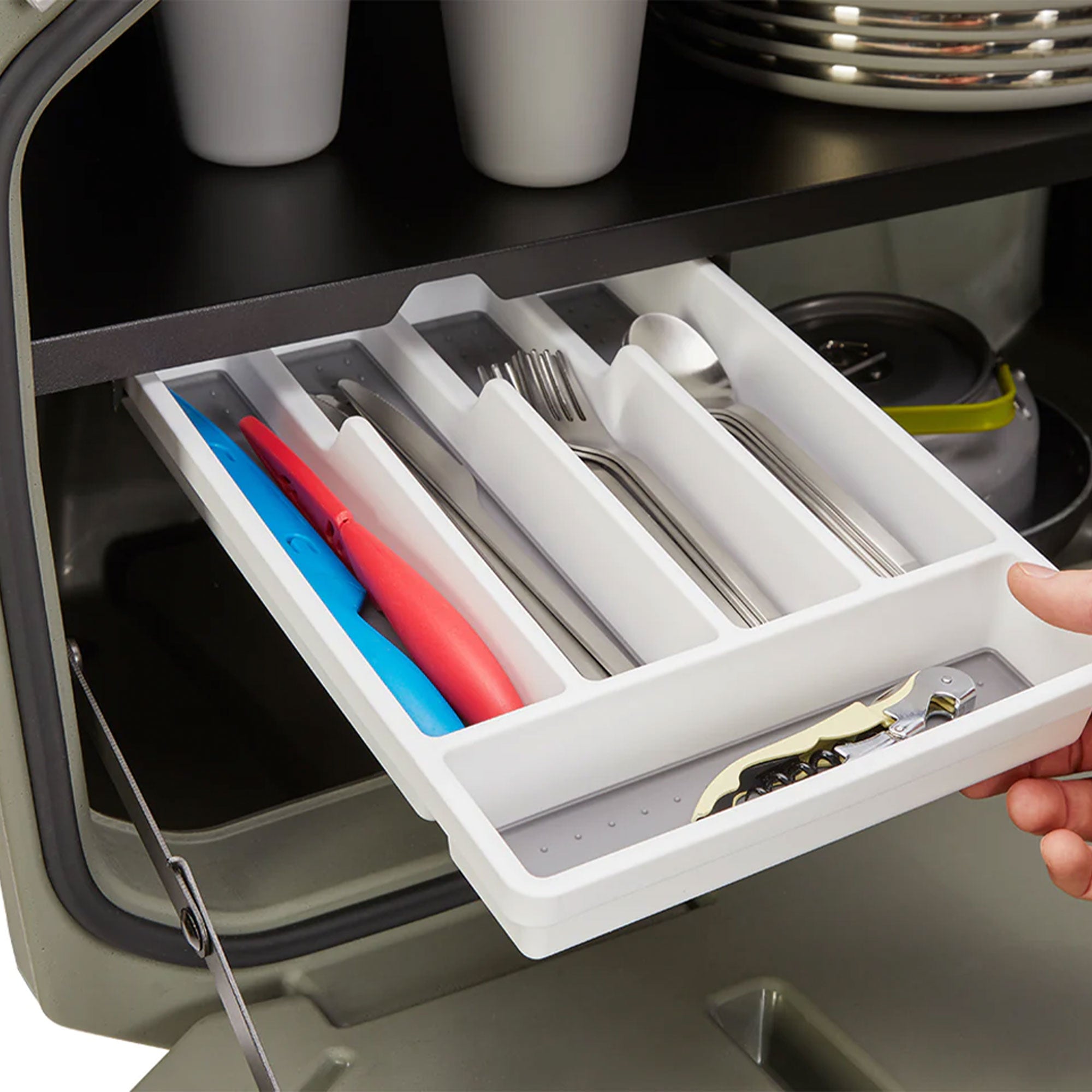Yakima EXO OpenRange Outdoor Camp Kitchen Station Cooking Storage System, Gray - VMInnovations