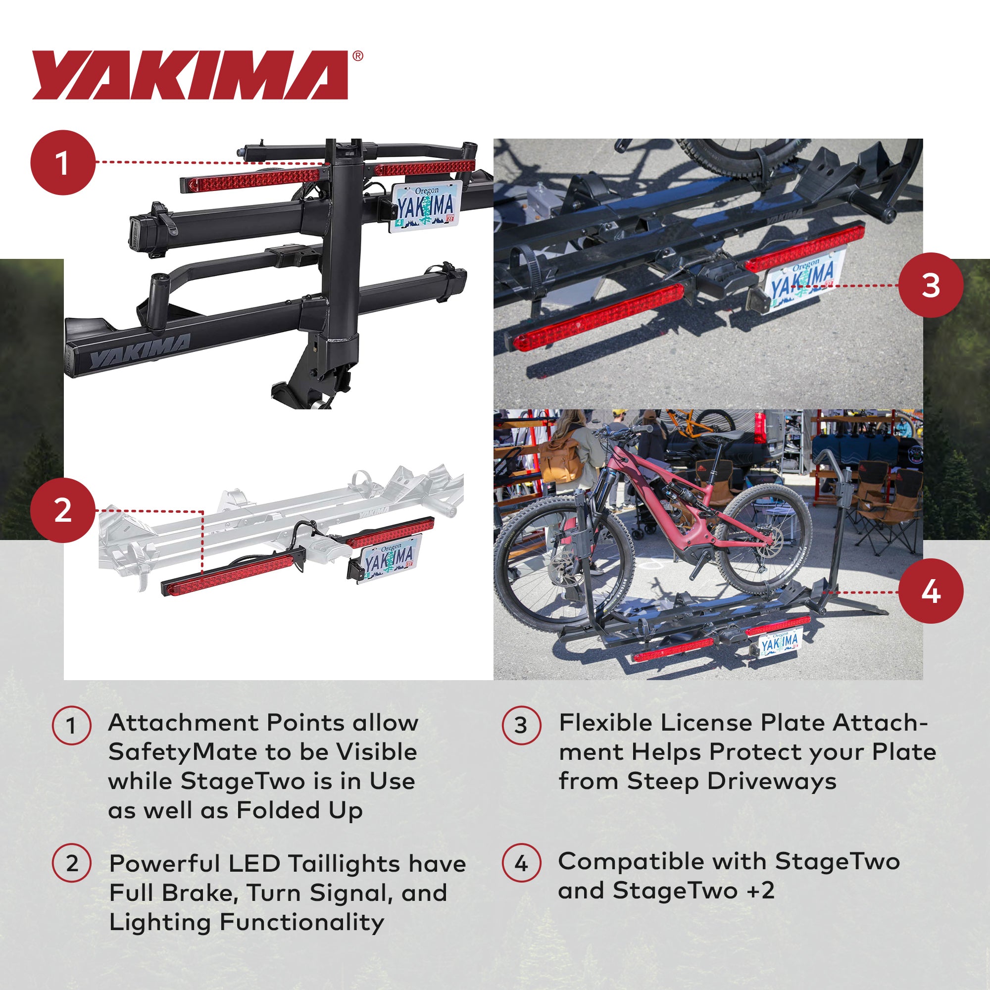 Yakima Lighting & Plate Kit StageTwo Accessory w/LED Lightbar (Open Box) - VMInnovations