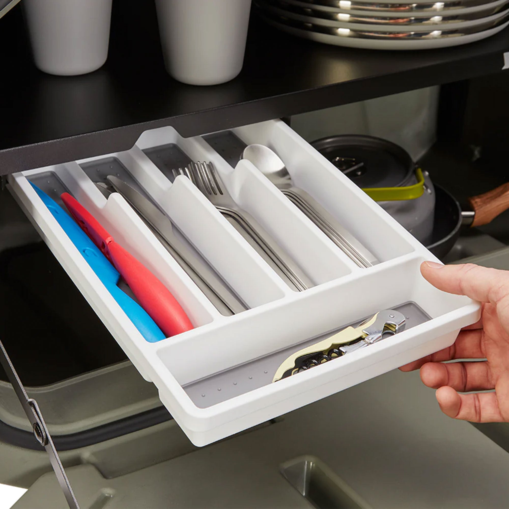 Yakima EXO OpenRange Deluxe Outdoor Camp Kitchen Cooking Storage System, Gray - VMInnovations