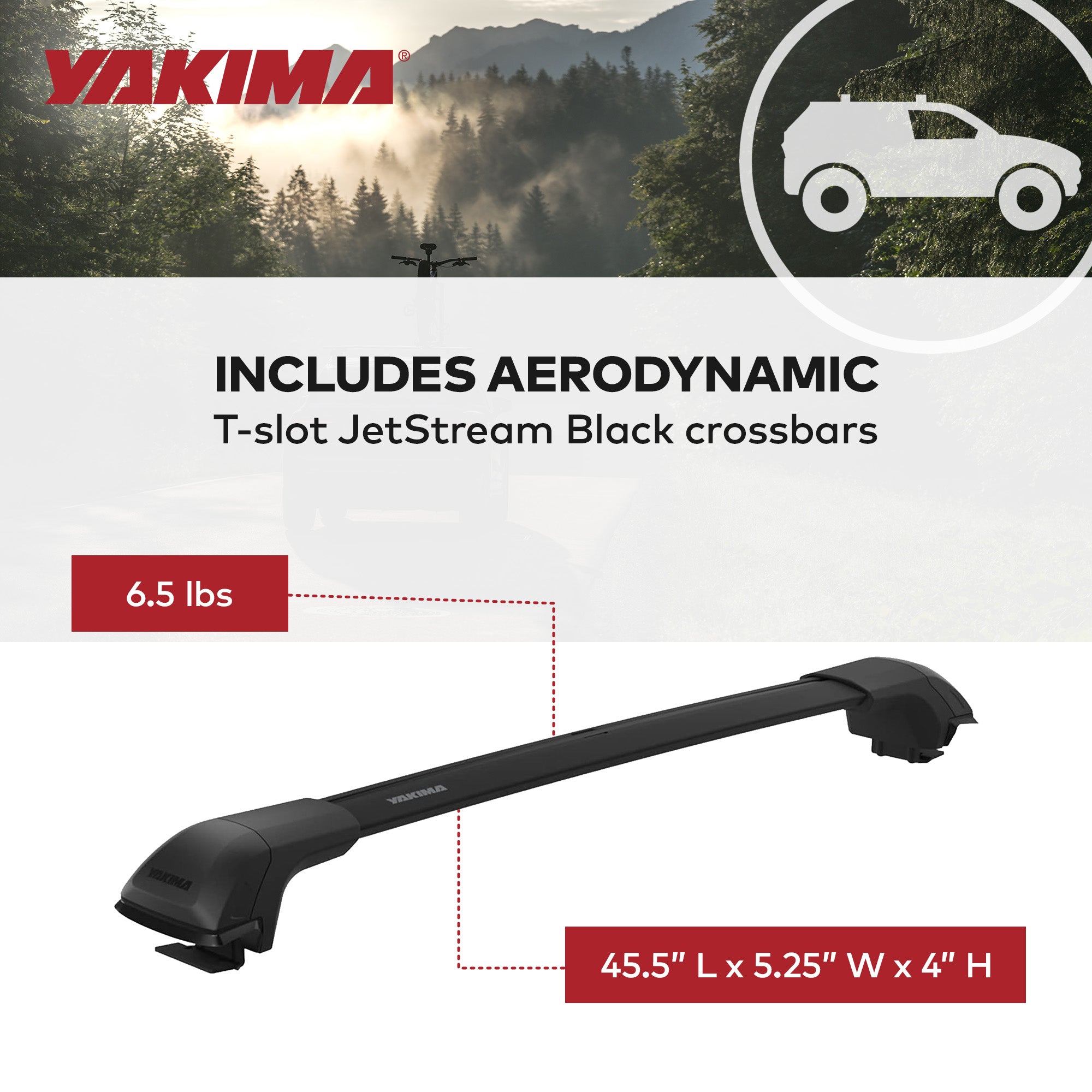 Yakima TimberLine FX SM Single Integrated Crossbar for Raised Rails (Used) - VMInnovations