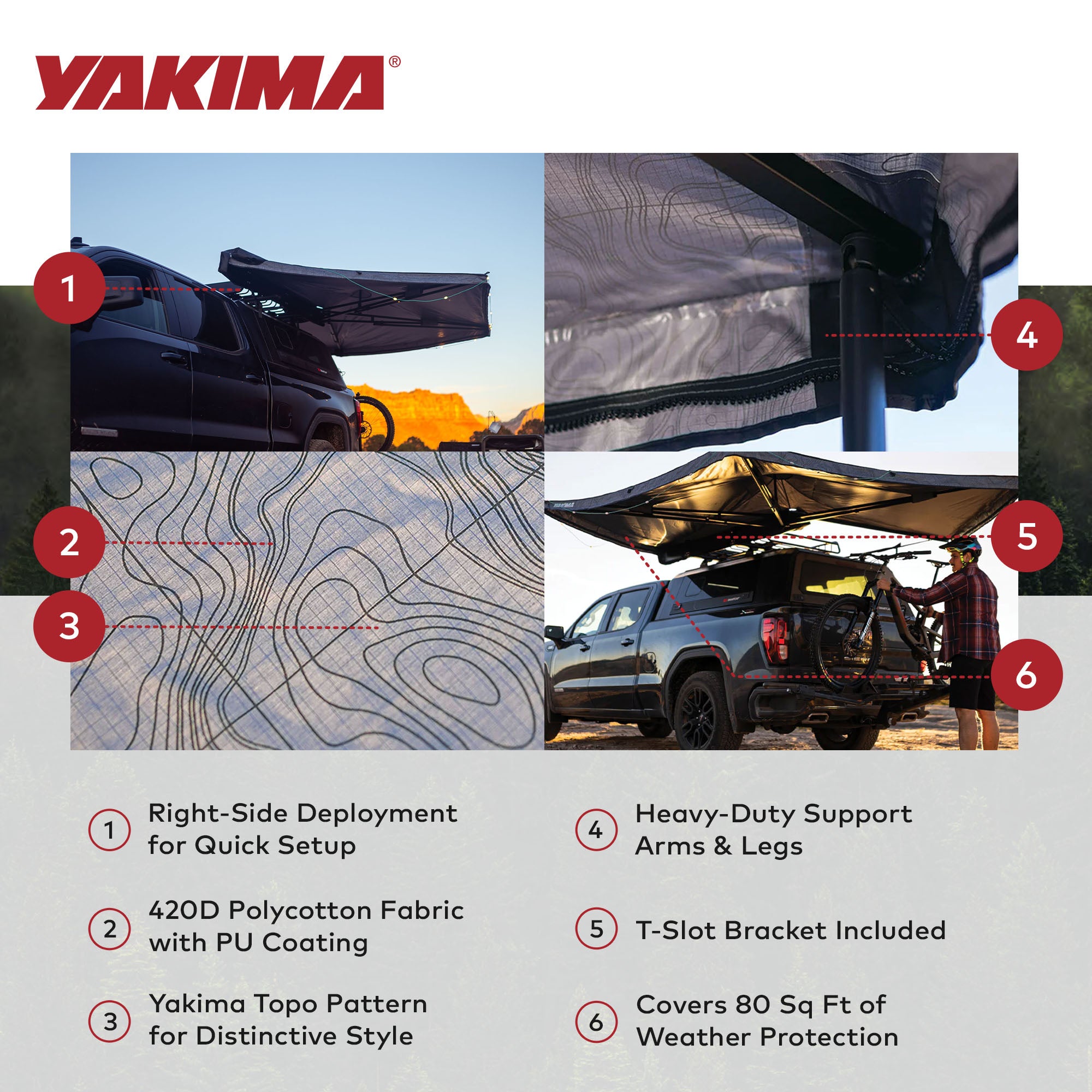 Yakima MajorShady 270RH Vehicle Roof Mounted Awning Rugged Vinyl Cover(Open Box) - VMInnovations