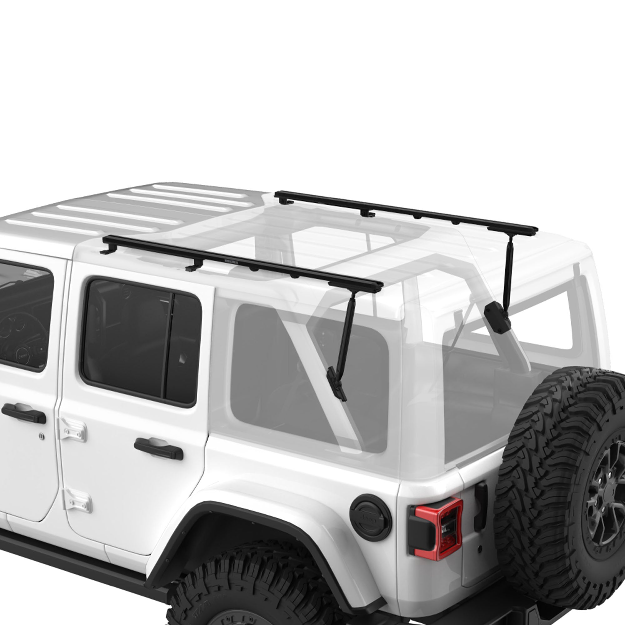 Yakima RibCage JL 4DR Custom Rooftop Track System with Internal Supports, Black - VMInnovations