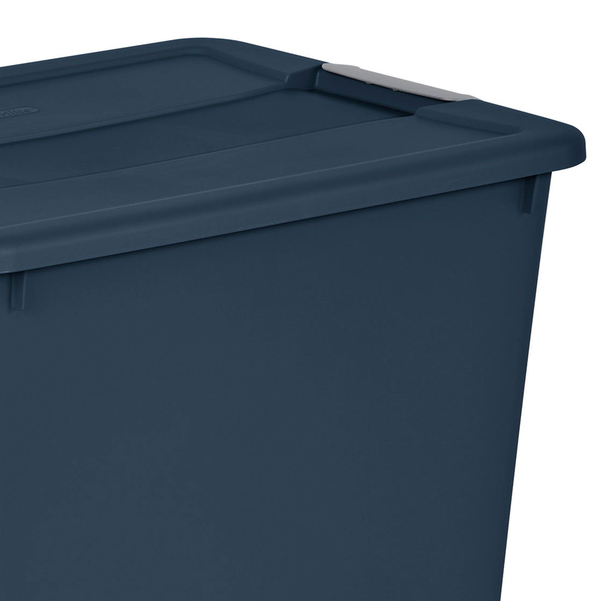 Sterilite 12 Gal Stackable Plastic Storage Tote Container w/ Lid, Blue (16 Pack)