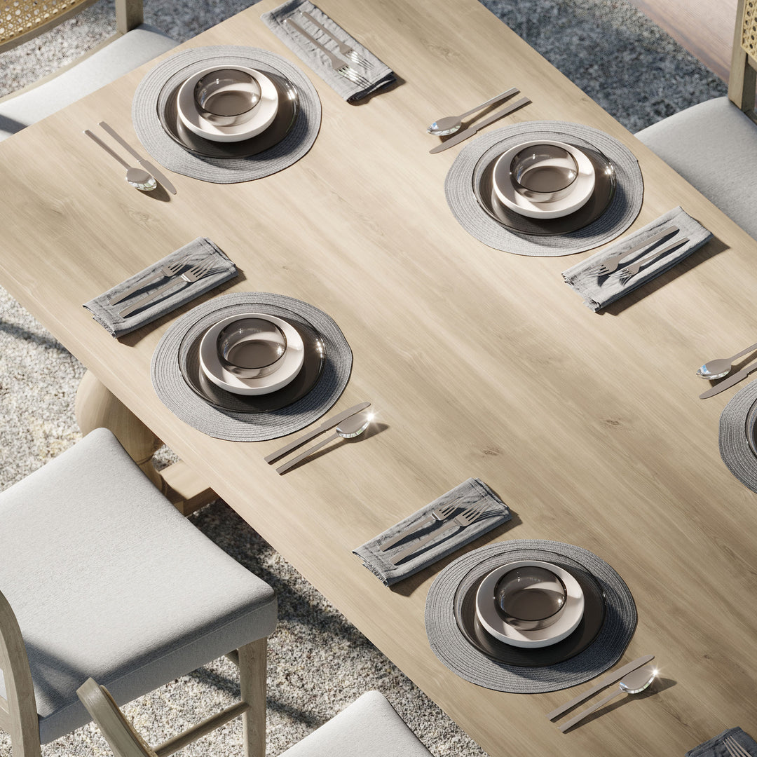 Maven Lane Leon Traditional Wooden Dining Table in Antiqued Grey Finish - VMInnovations